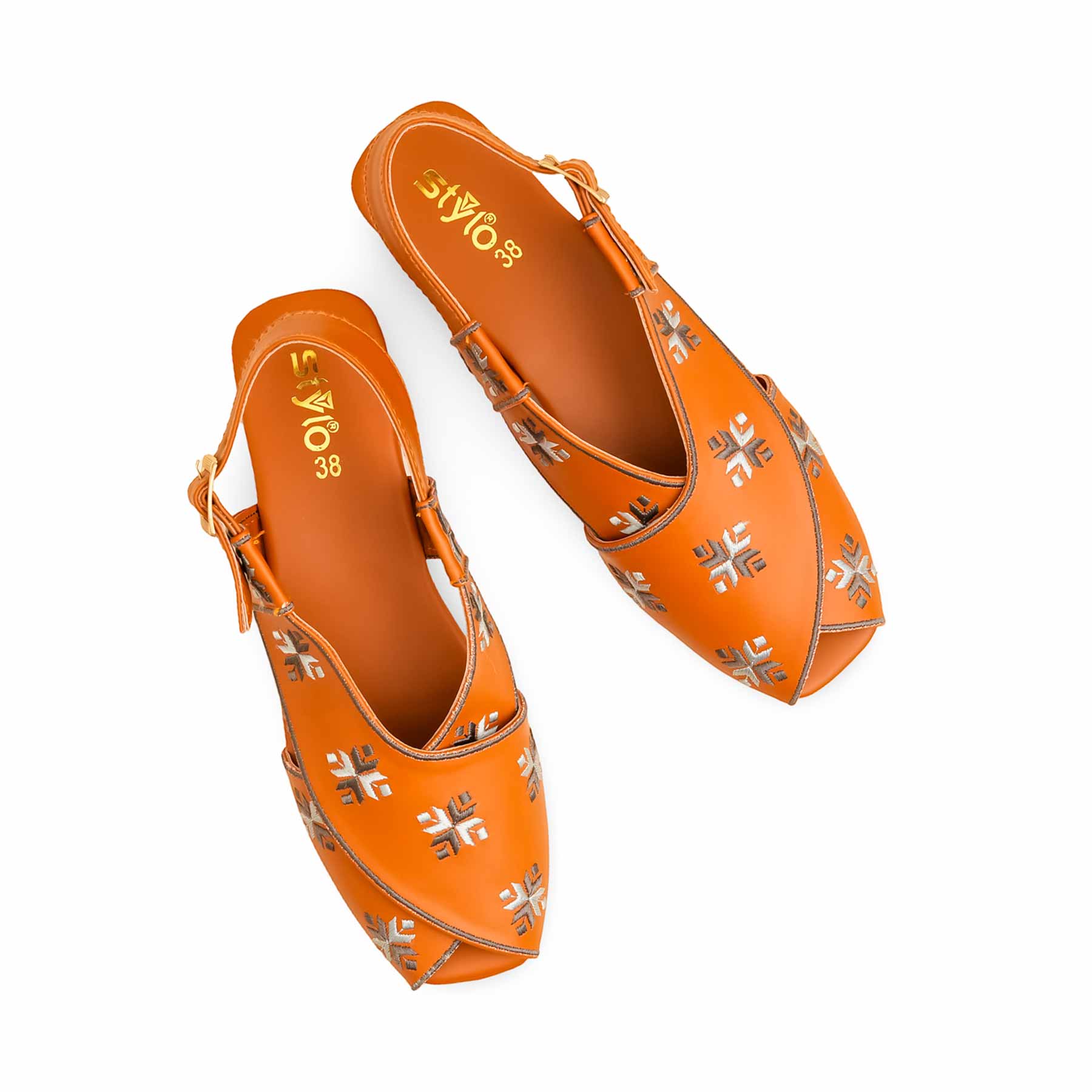 Rust Formal Peshawari Chappal EC3190 - Image 5