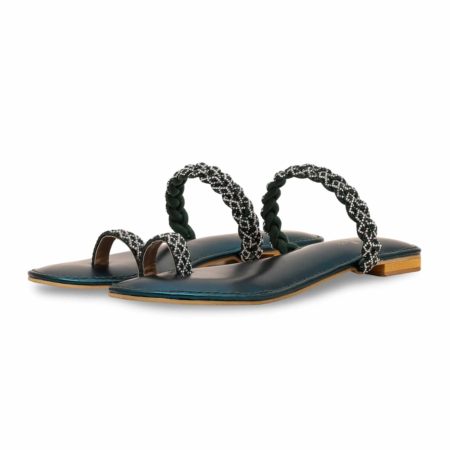 Seagreen Fancy Chappal FN0766 - Image 2