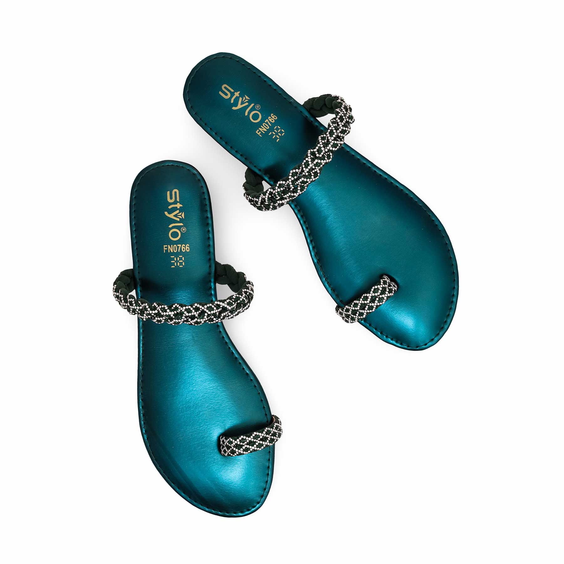 Seagreen Fancy Chappal FN0766 - Image 4