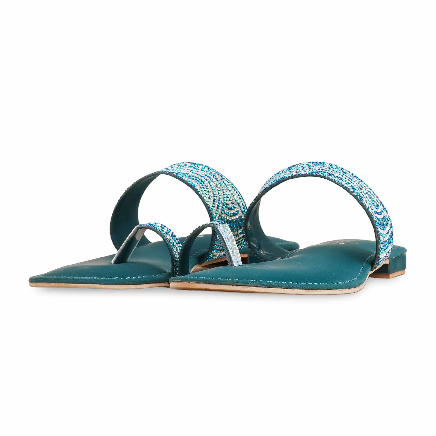 Seagreen Fancy Women Chappal FN0783 - Image 3
