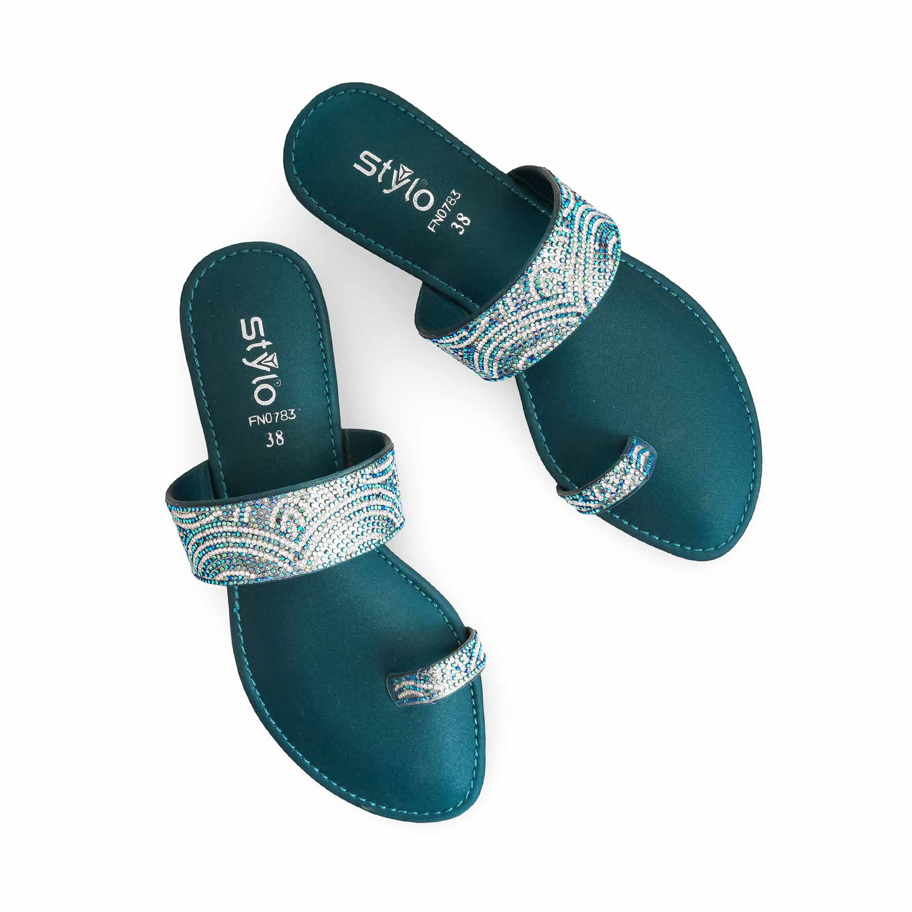 Seagreen Fancy Women Chappal FN0783 - Image 5
