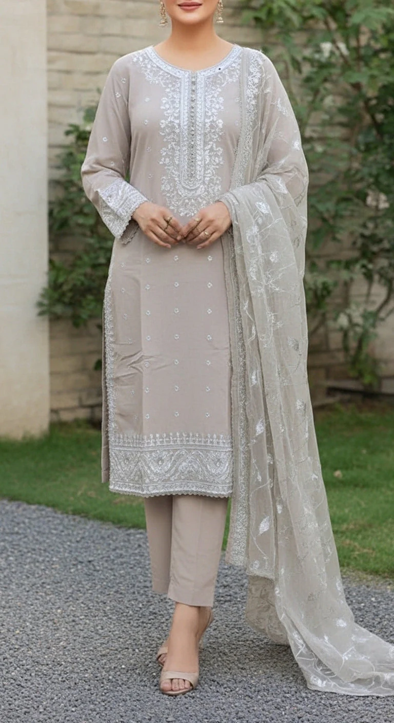 3 PC Embellished Suit PF6015 - Image 2