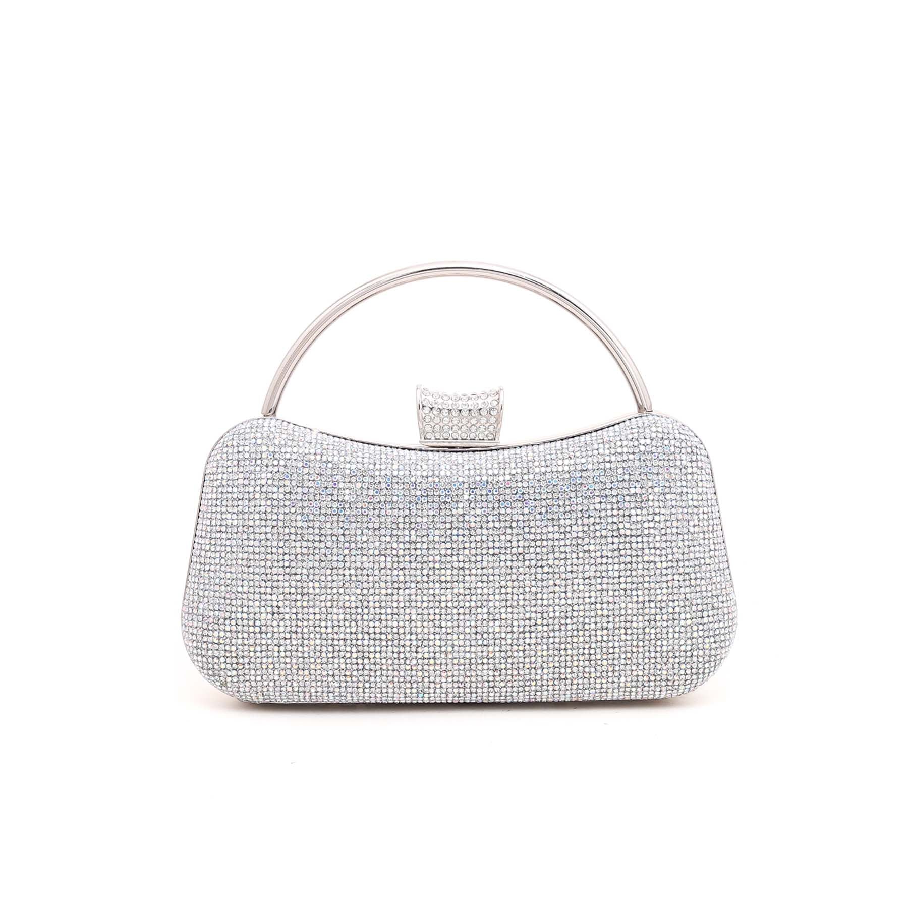 Silver Bridal Clutch P14998 - Image 2