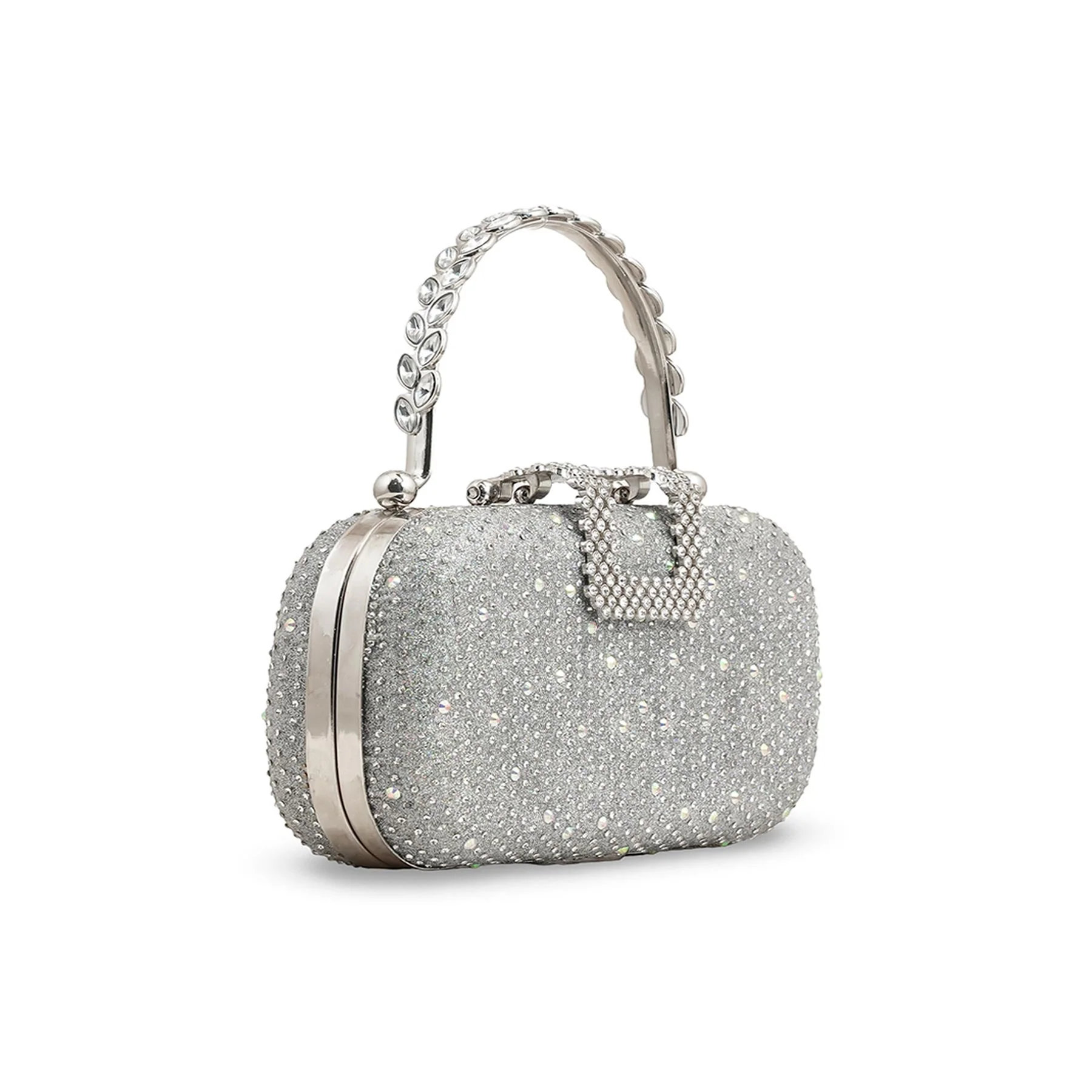 Silver Bridal Clutch P15386 - Image 3