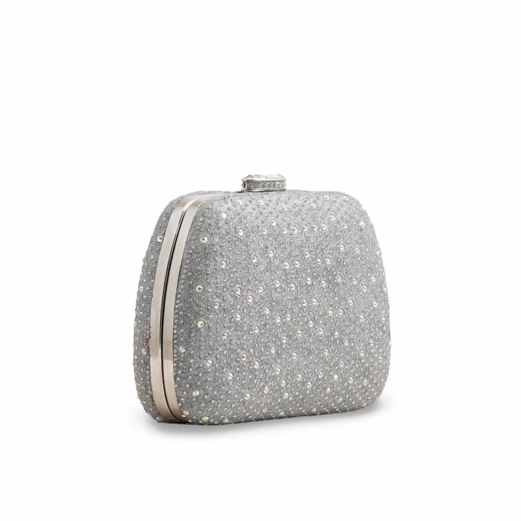 Silver Bridal Clutch P15388 - Image 3