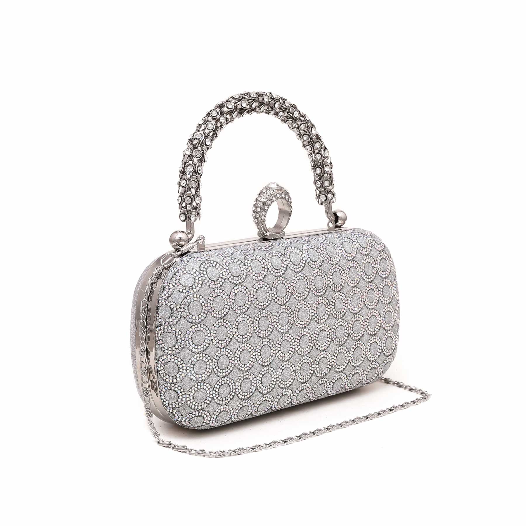 Silver Bridal Clutch P15560 - Image 2