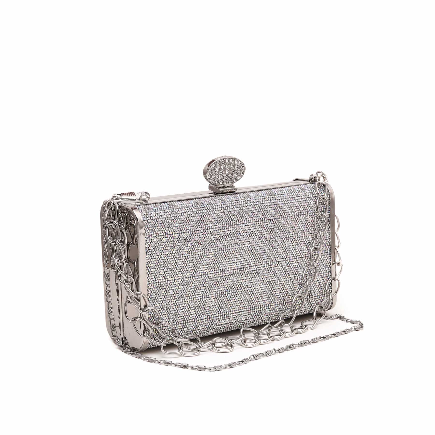 Silver Bridal Clutch P15561 - Image 2
