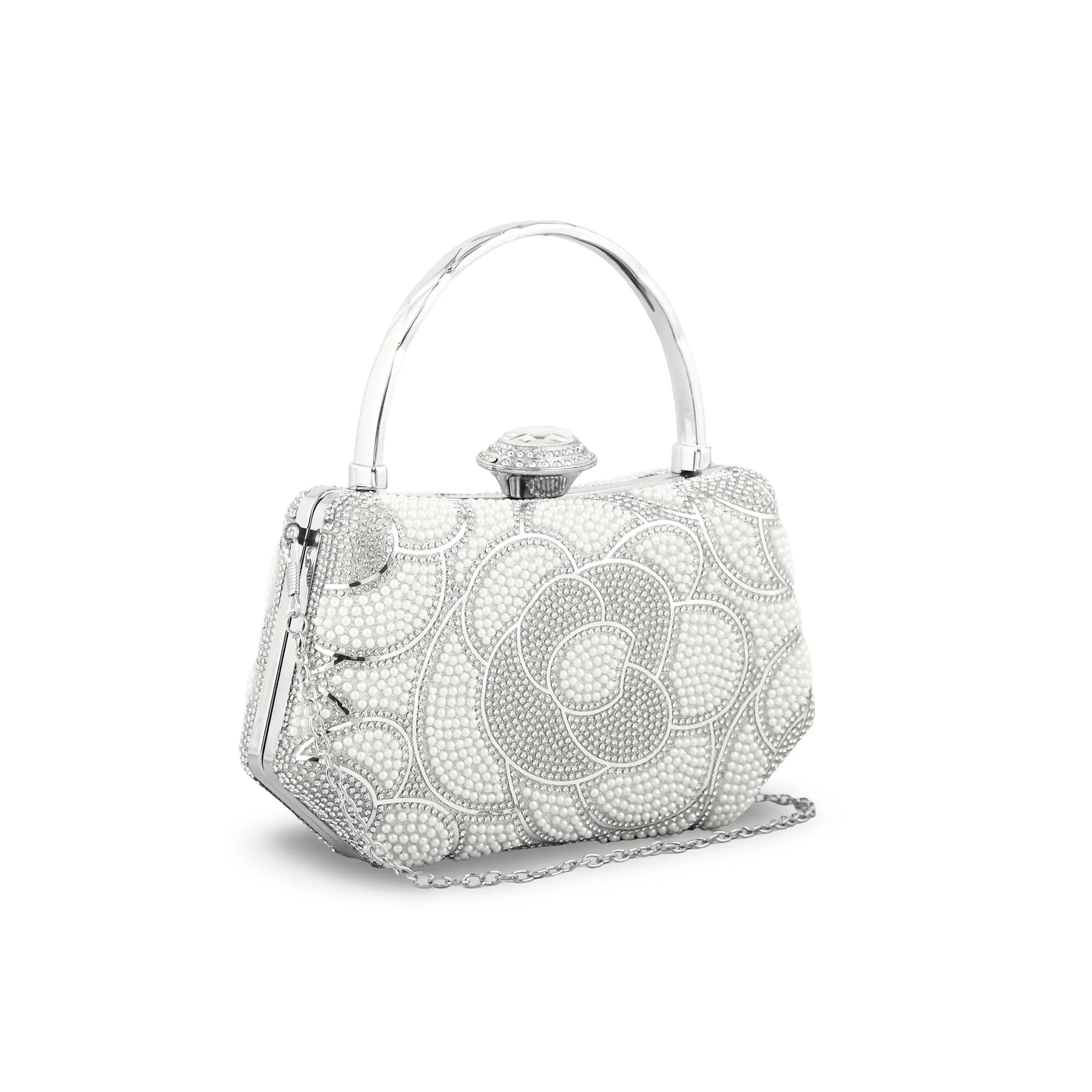 Silver Bridal Clutch p24252 - Image 3