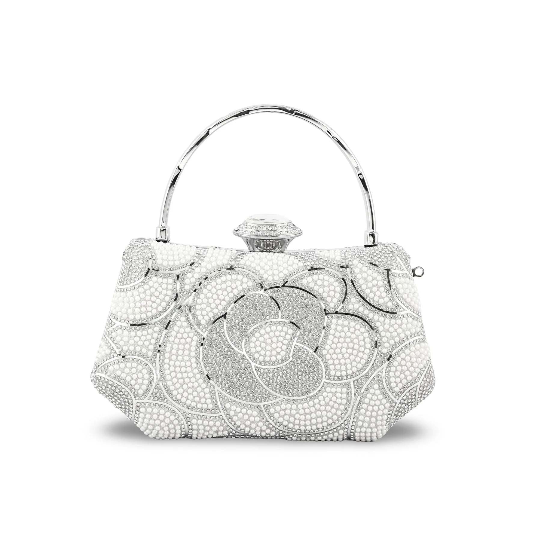 Silver Bridal Clutch p24252 - Image 4