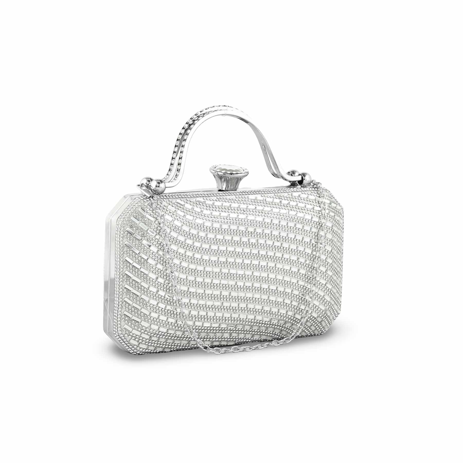 Silver Bridal Clutch p24259 - Image 3