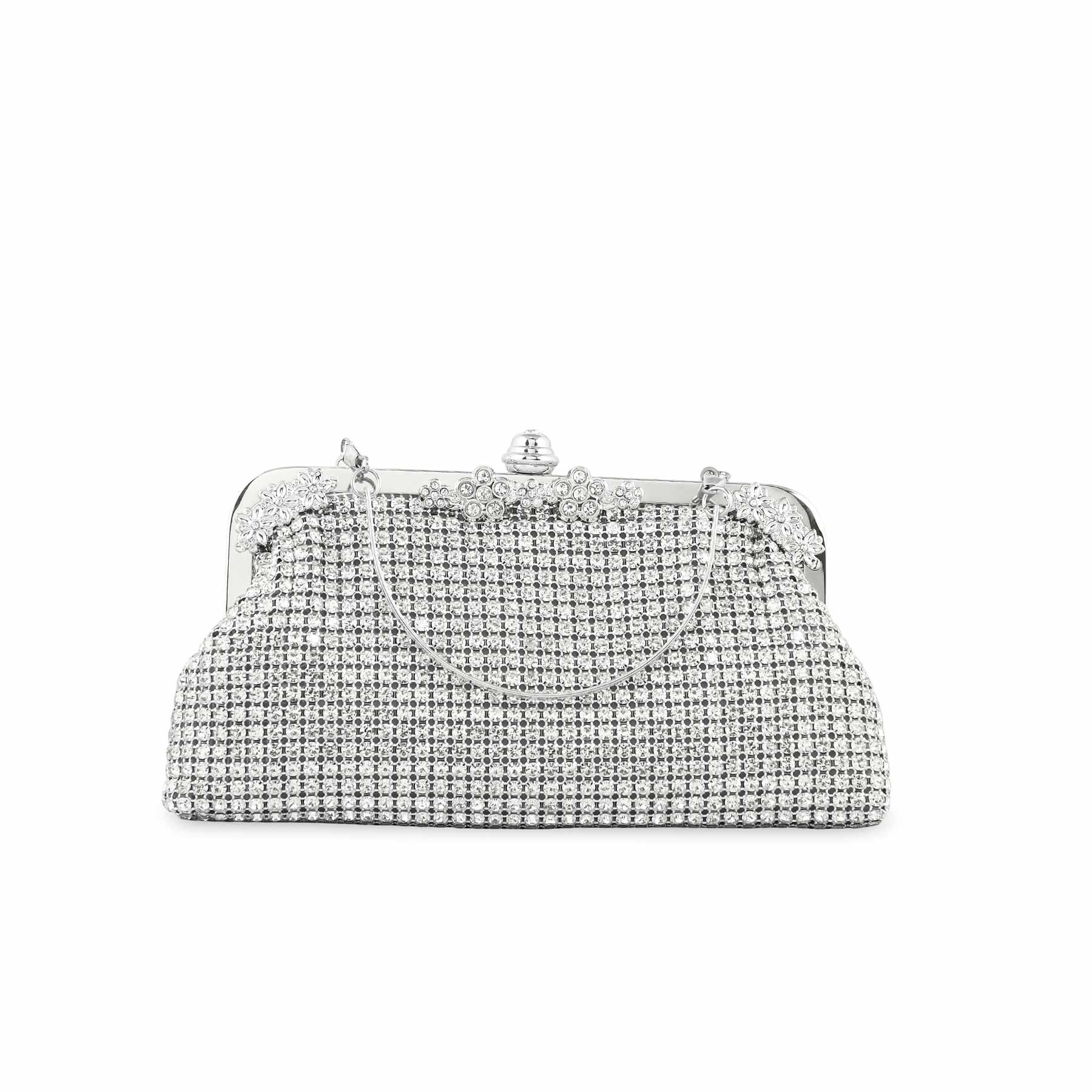 Silver Bridal Clutch p24270 - Image 2