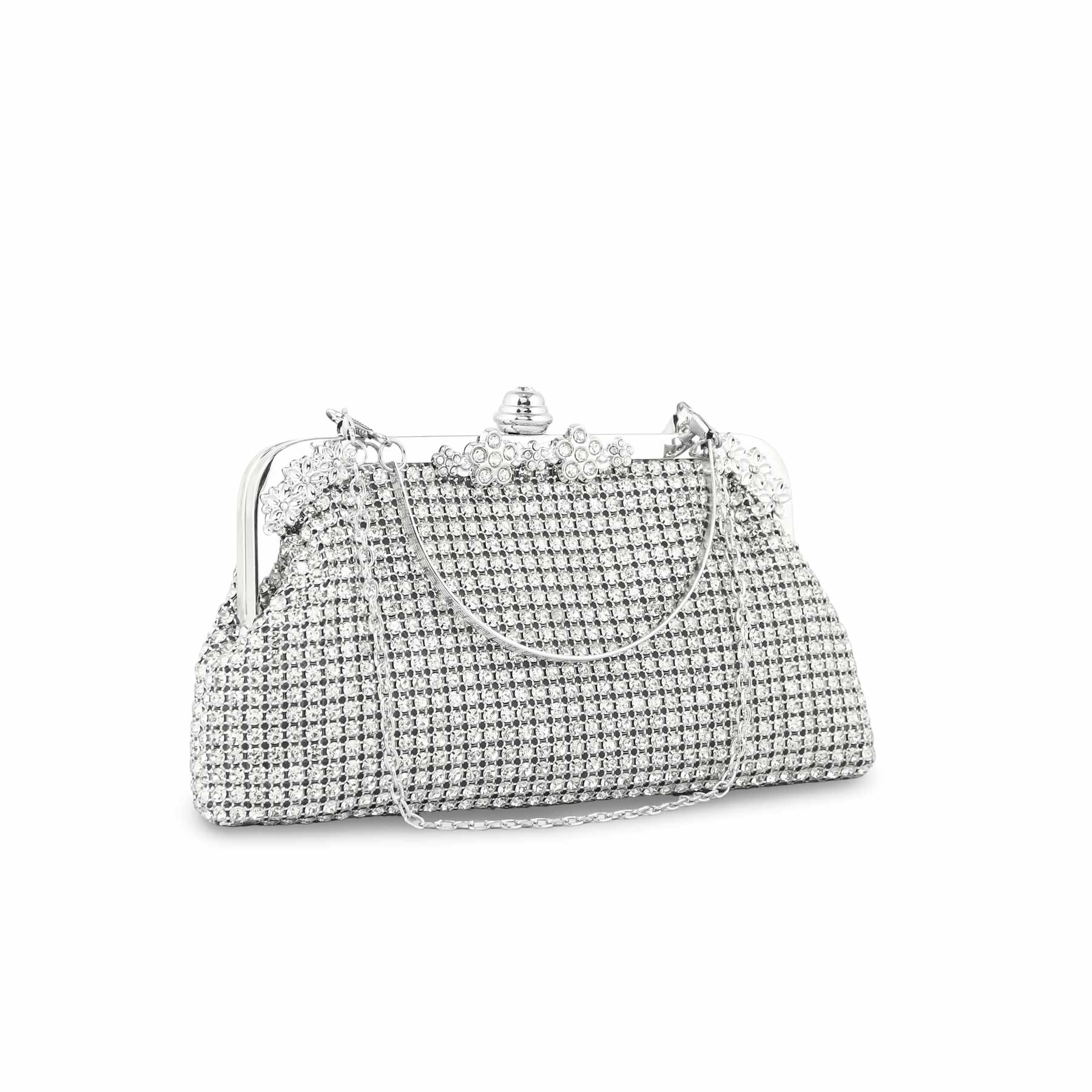 Silver Bridal Clutch p24270 - Image 3