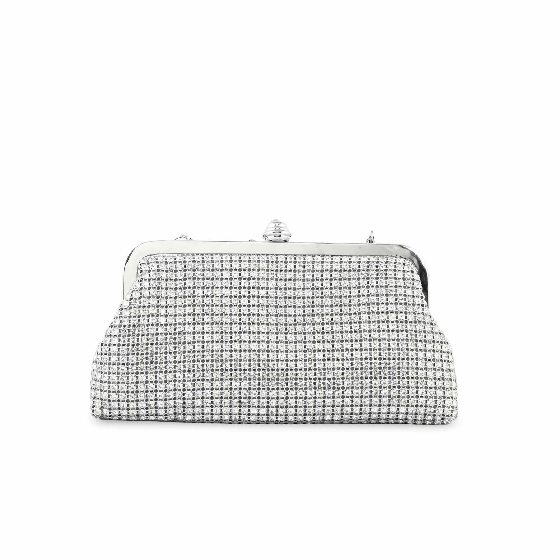 Silver Bridal Clutch p24270 - Image 4