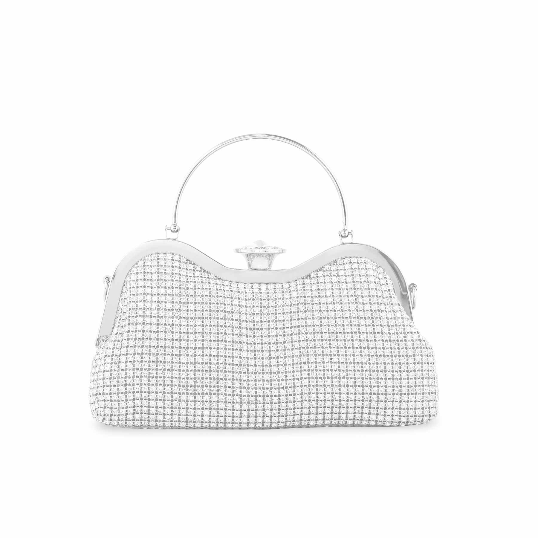 Silver Bridal Clutch P24297 - Image 2