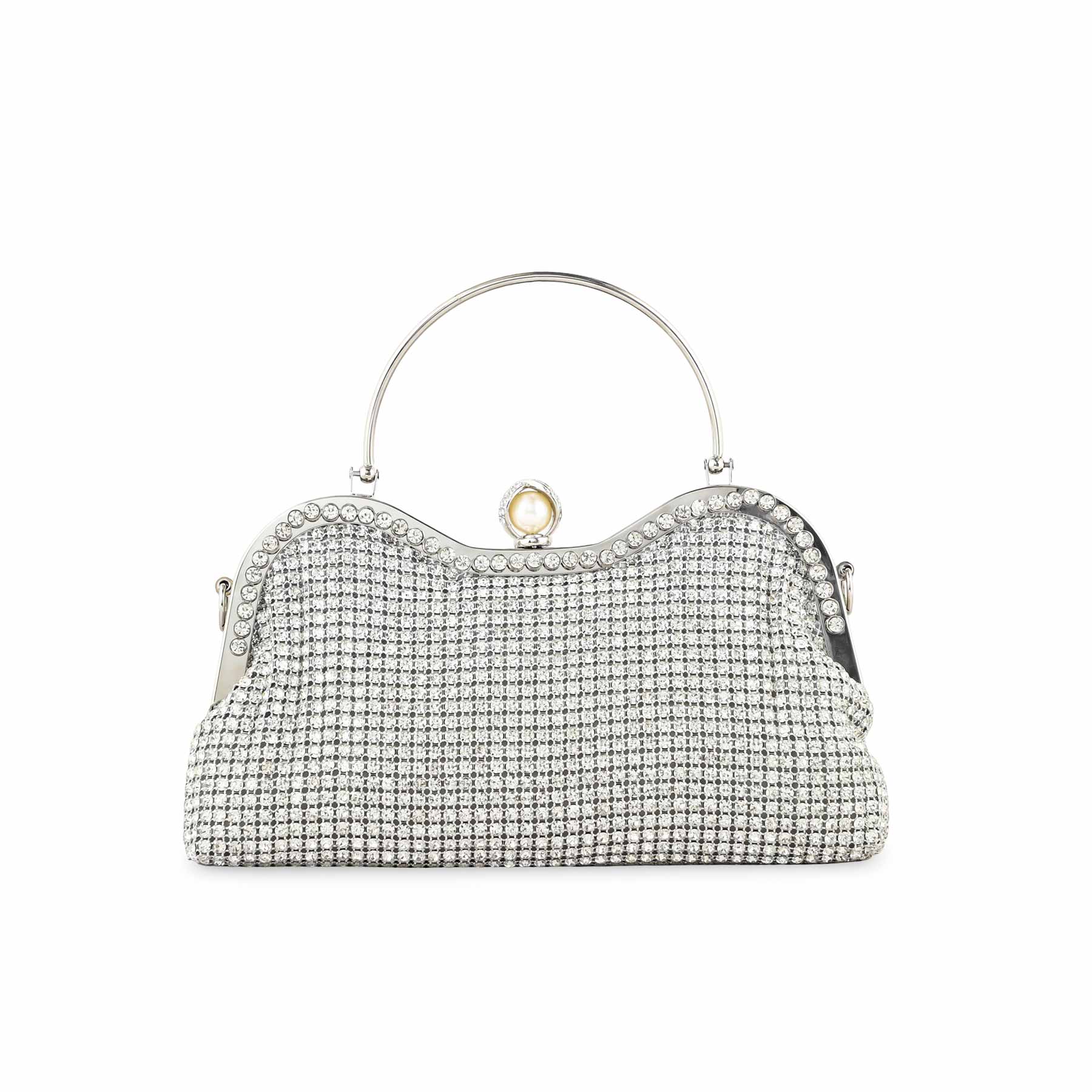 Silver Bridal Clutch P24298 - Image 4