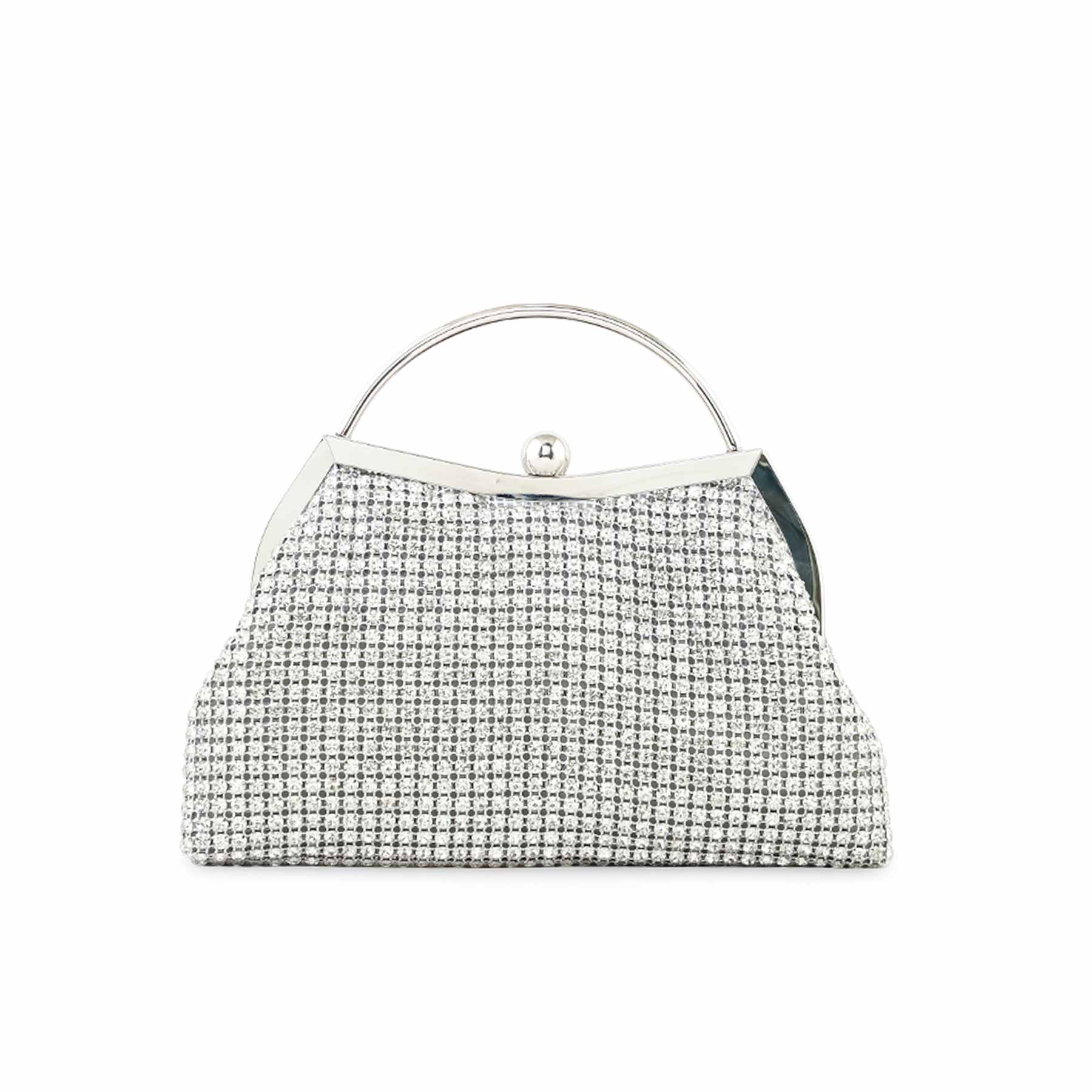 Silver Bridal Clutch P24313 - Image 2