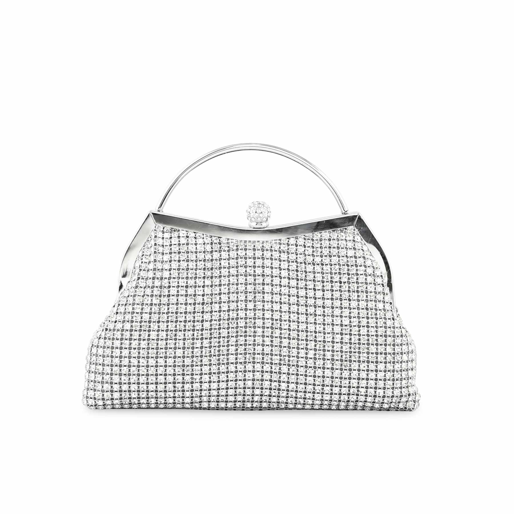 Silver Bridal Clutch P24315 - Image 2