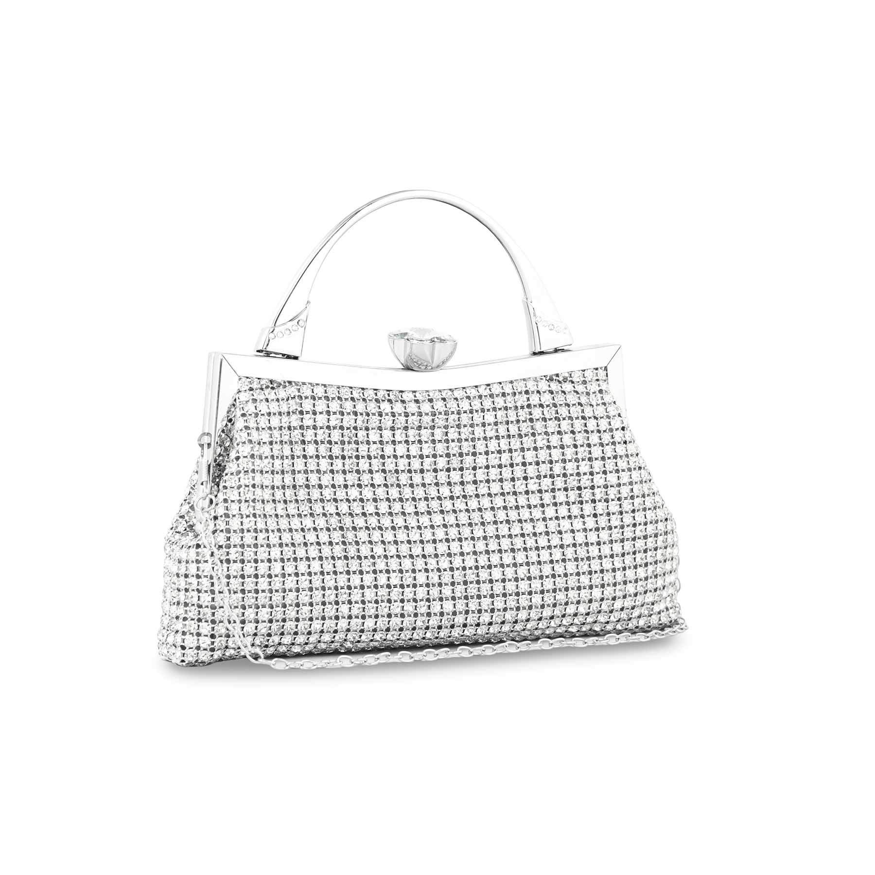 Silver Bridal Clutch P24317 - Image 3