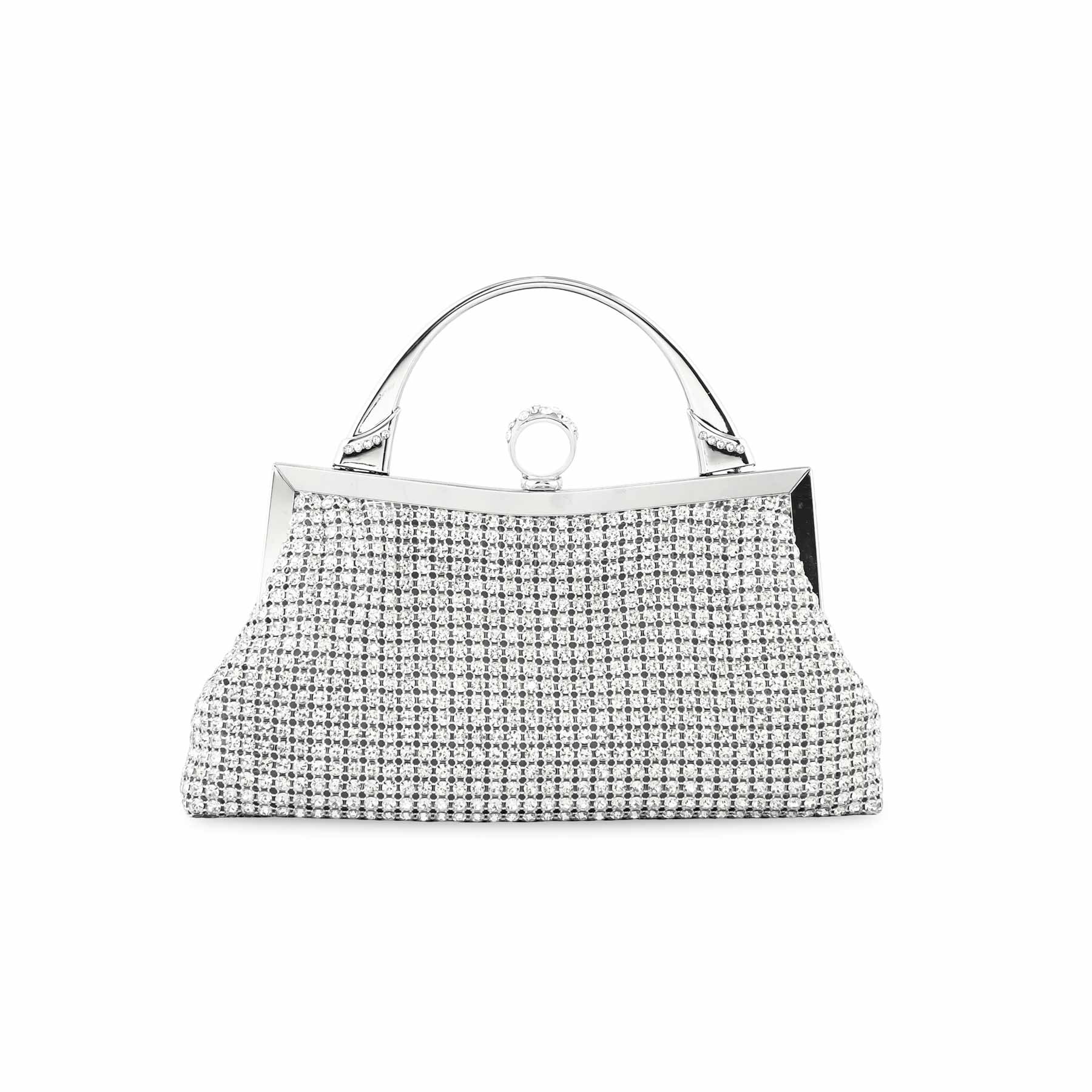Silver Bridal Clutch P24318 - Image 2