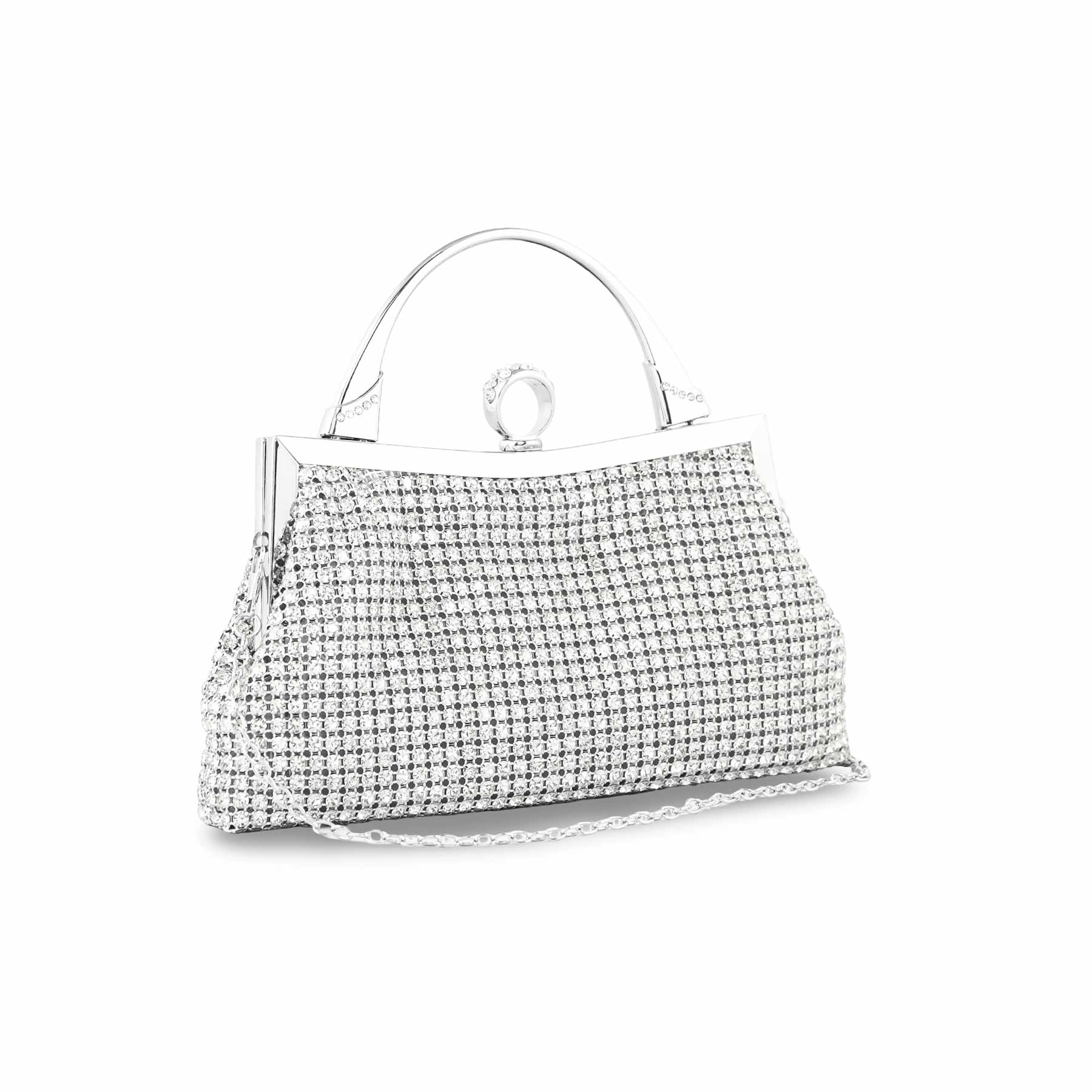 Silver Bridal Clutch P24318 - Image 3