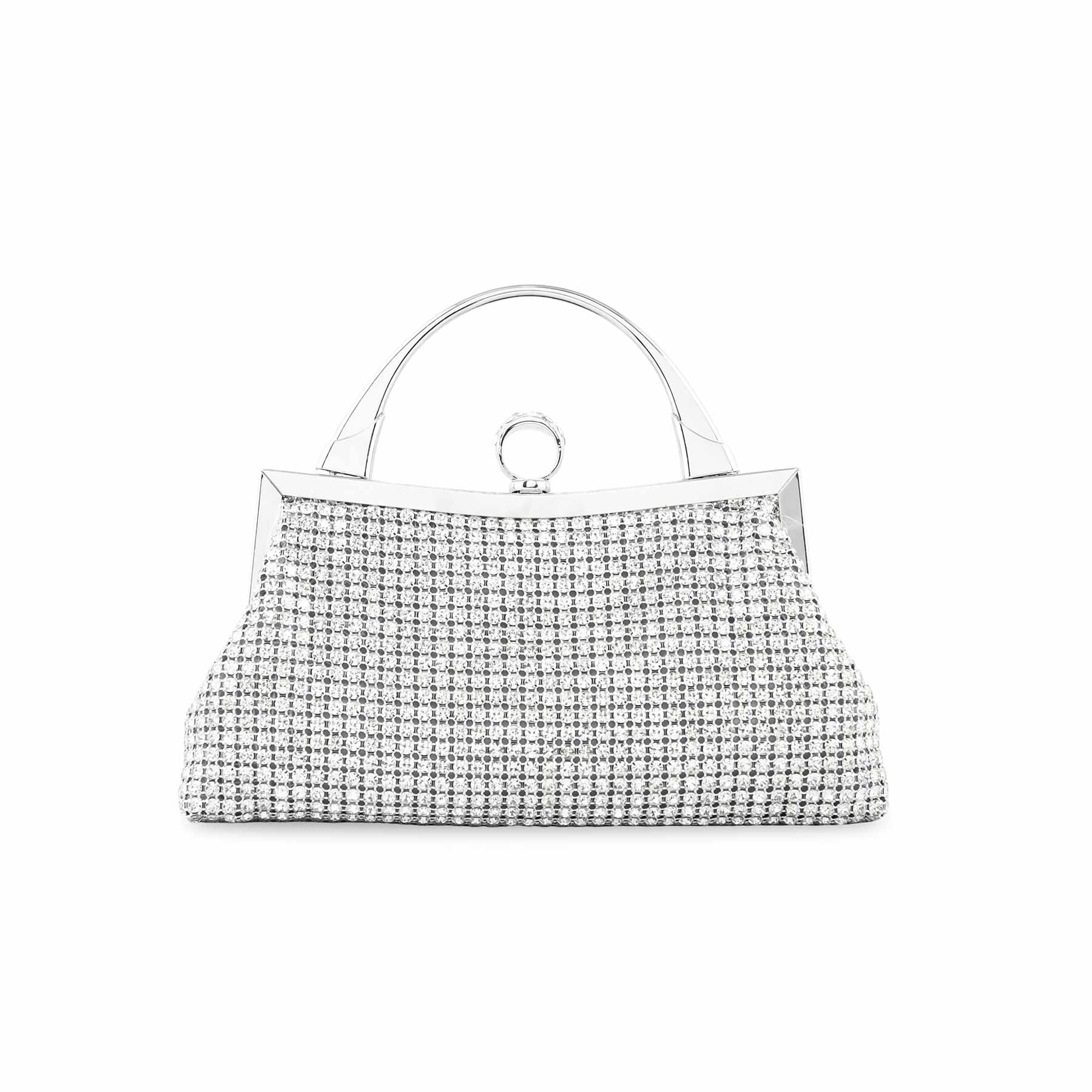 Silver Bridal Clutch P24318 - Image 4