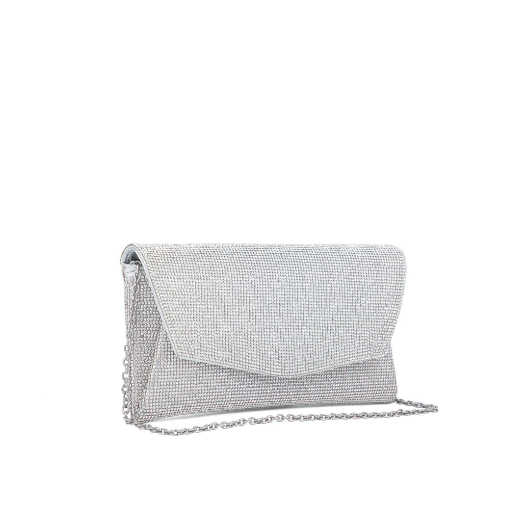 Silver Bridal Clutch P24322 - Image 2