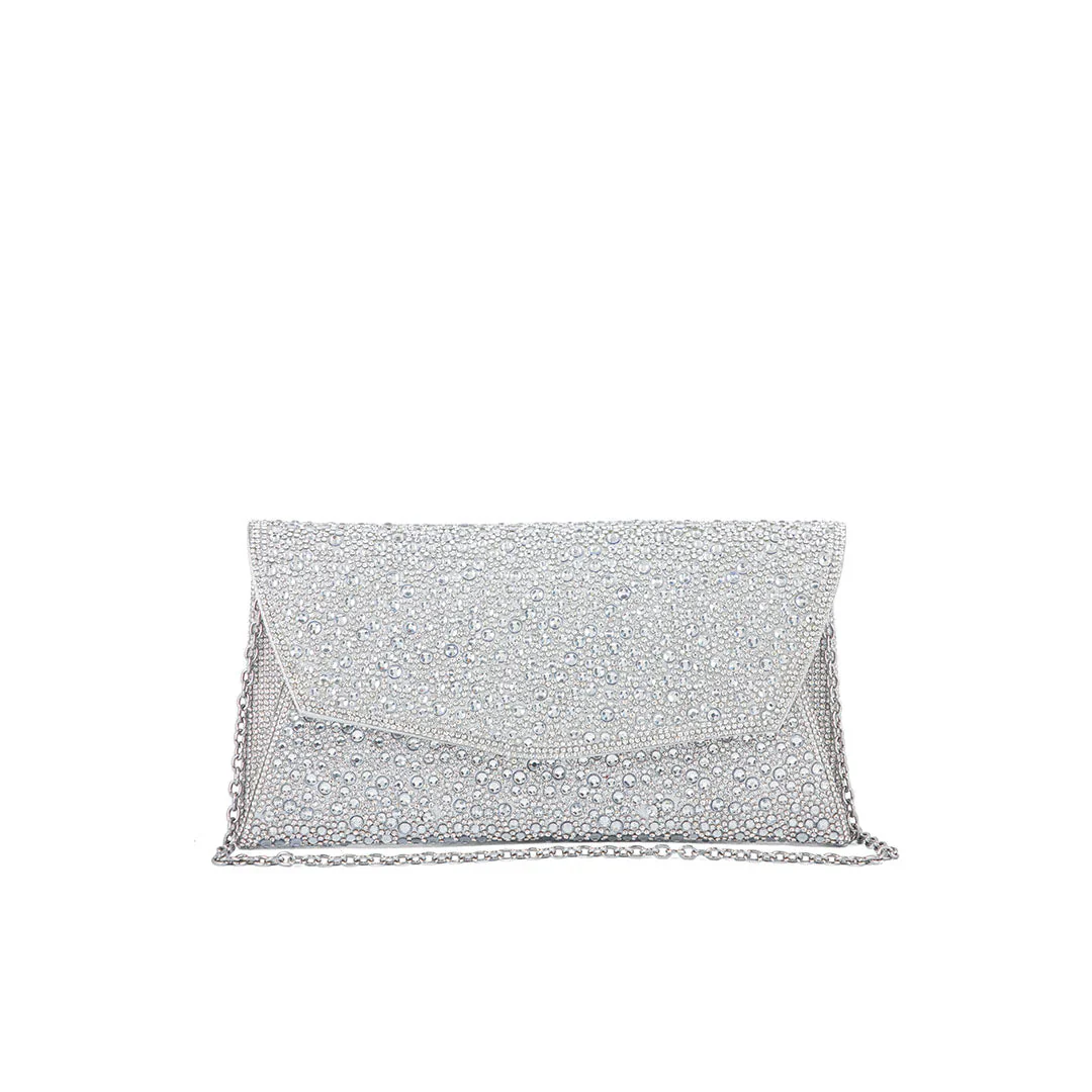Silver Bridal Clutch P24323 - Image 2