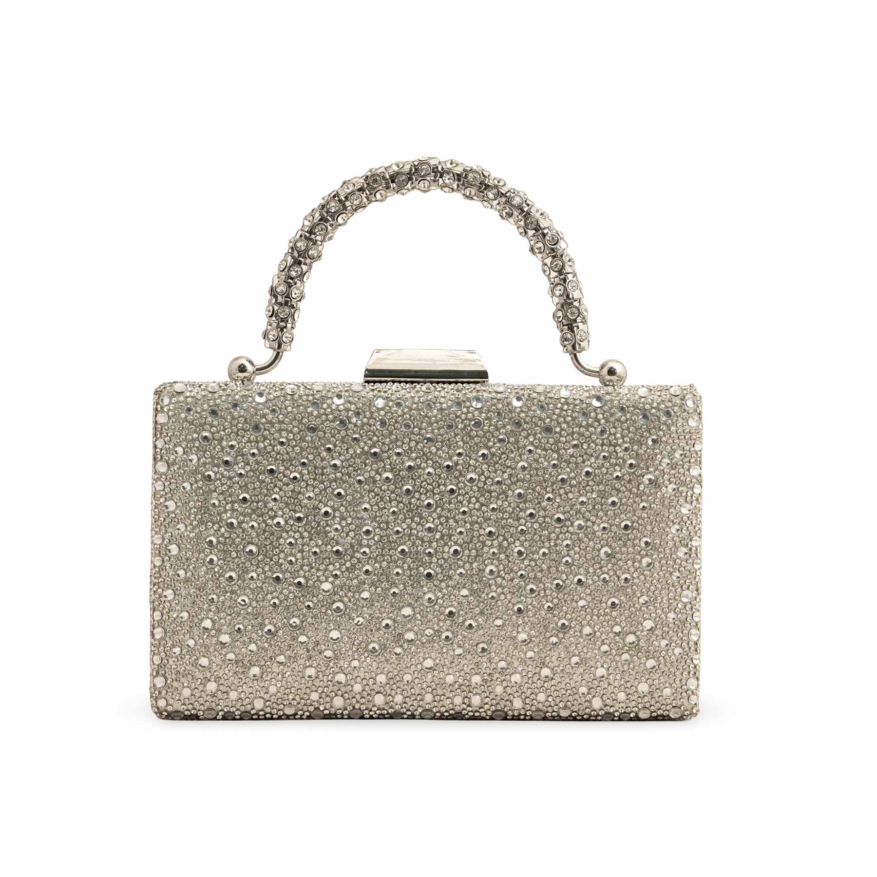 Silver Bridal Clutch P24342 - Image 4