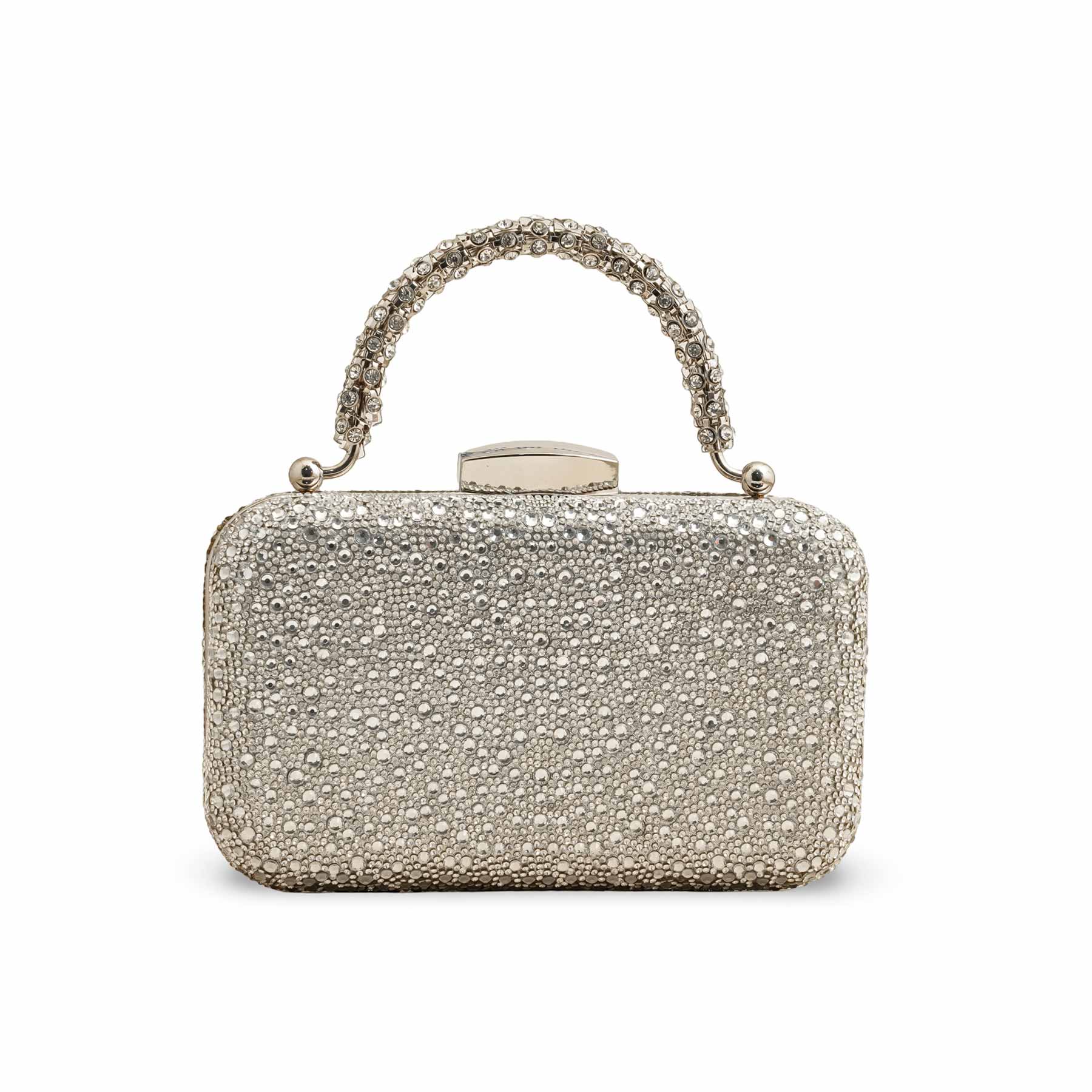 Silver Bridal Clutch P24343 - Image 2