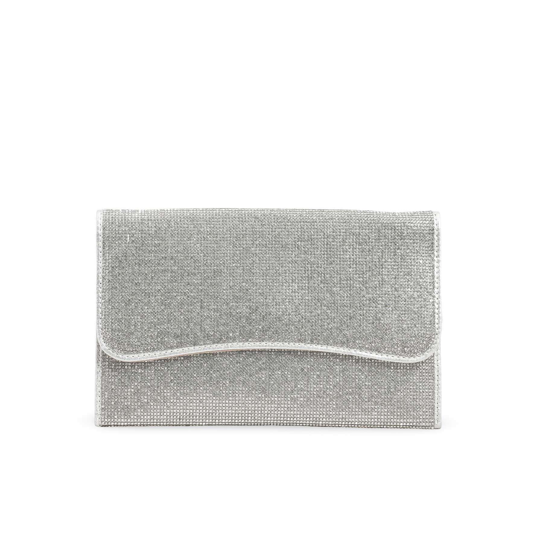 Silver Bridal Clutch P24345 - Image 2
