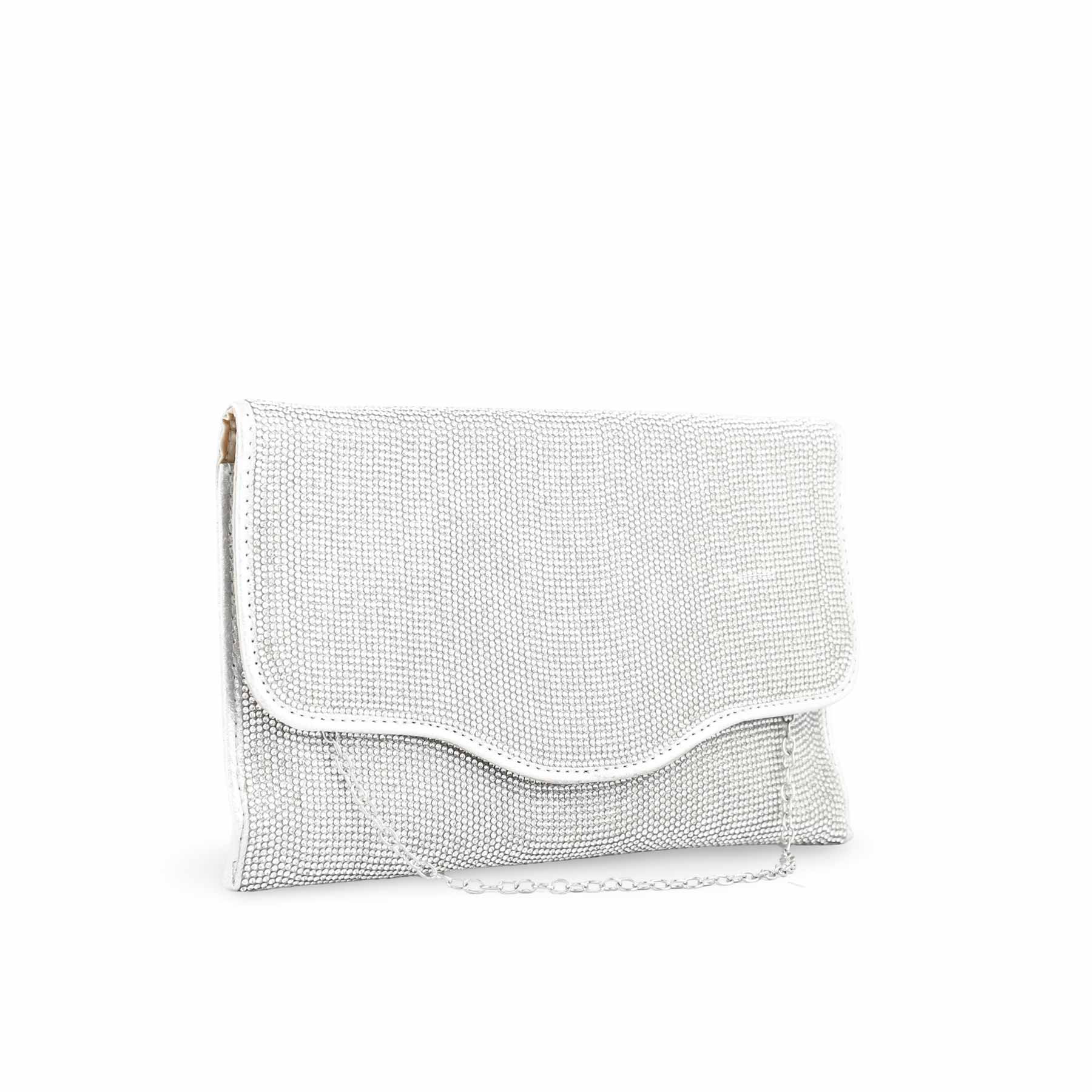 Silver Bridal Clutch P24347 - Image 3