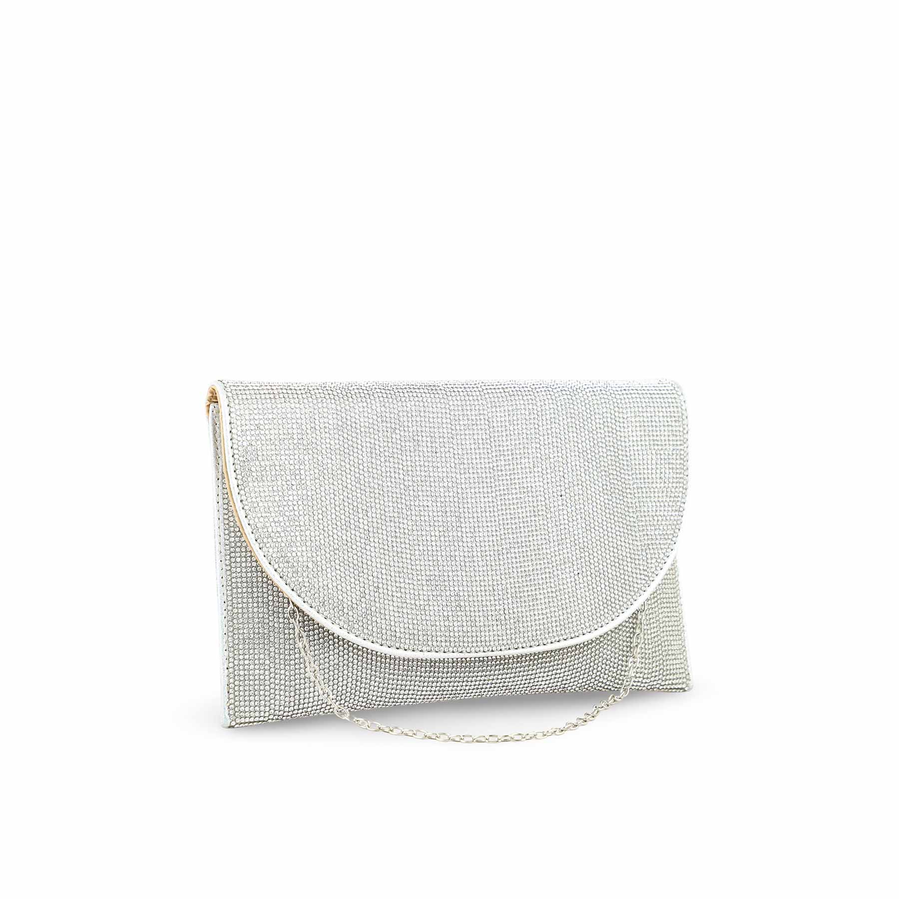 Silver Bridal Clutch P24352 - Image 3