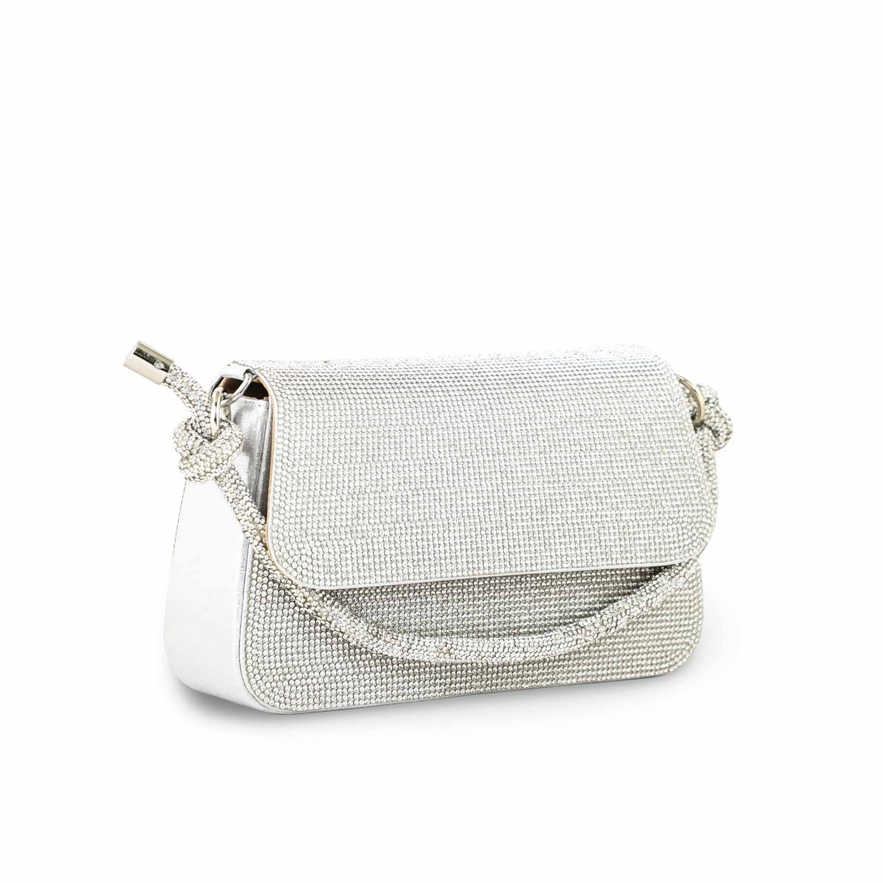 Silver Bridal Clutch P24368 - Image 3