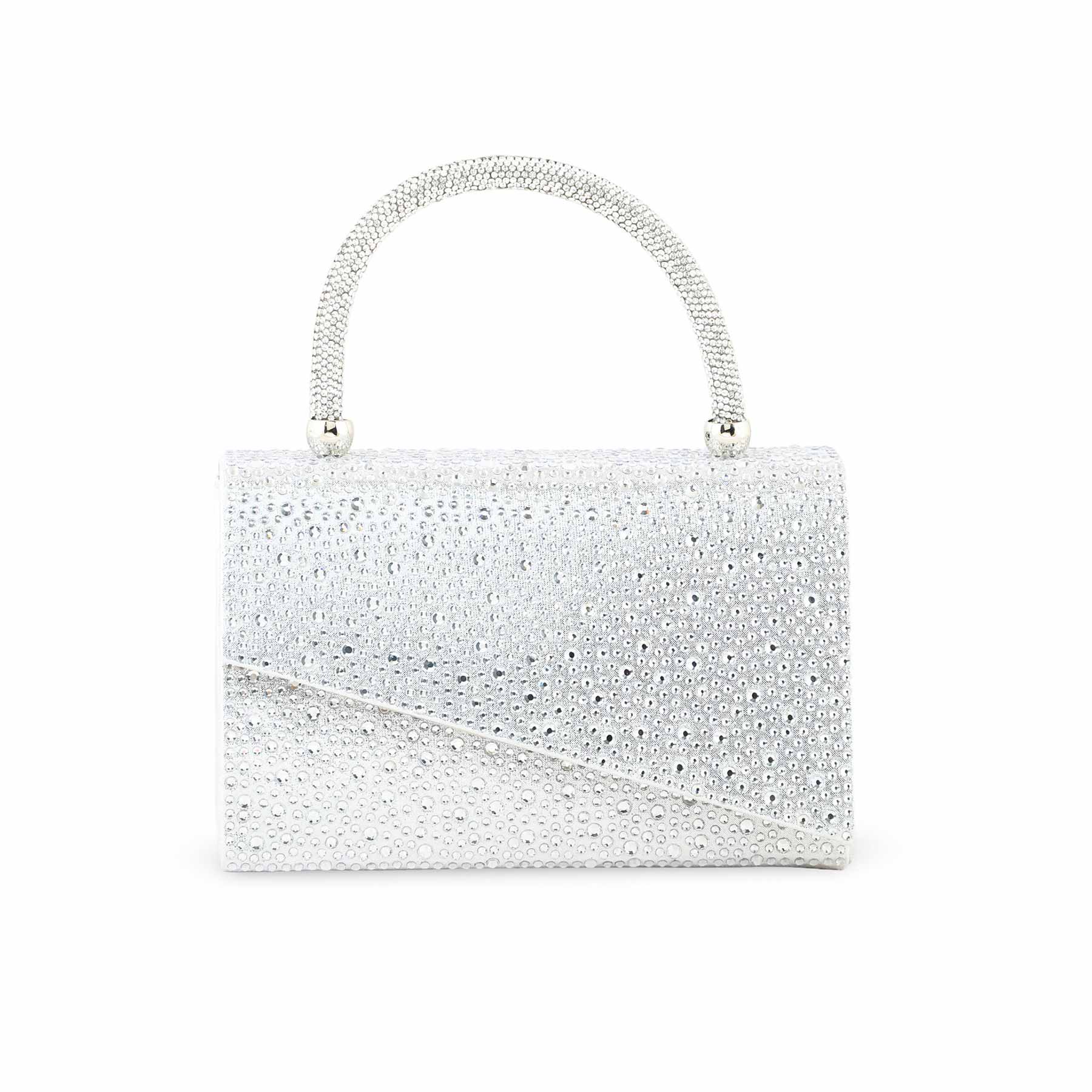 Silver Bridal Clutch P24369 - Image 2