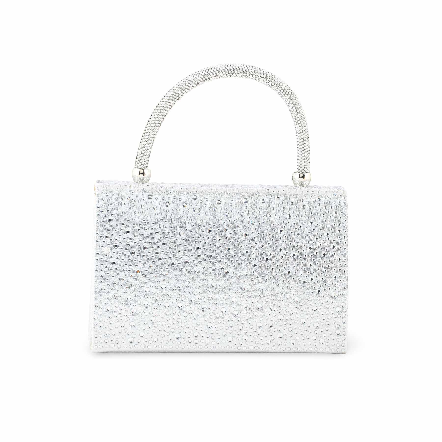 Silver Bridal Clutch P24369 - Image 4