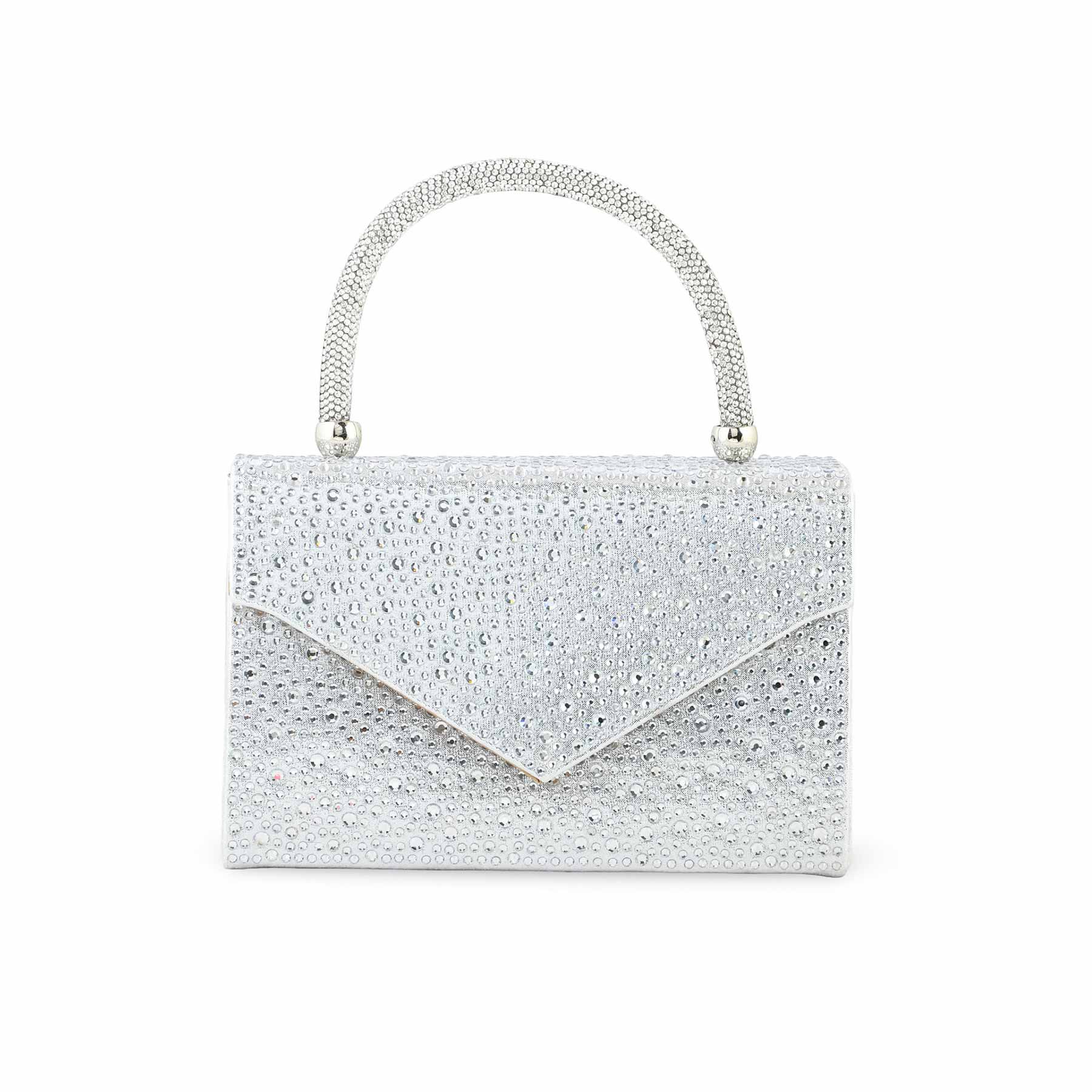 Silver Bridal Clutch P24370 - Image 2