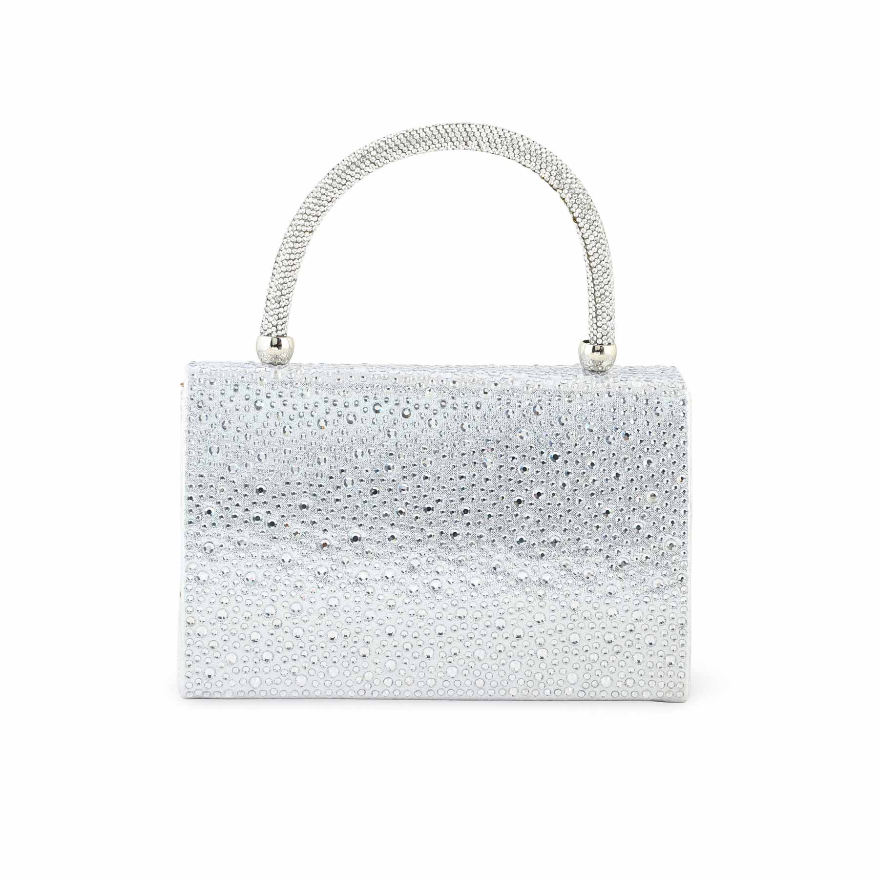 Silver Bridal Clutch P24370 - Image 4