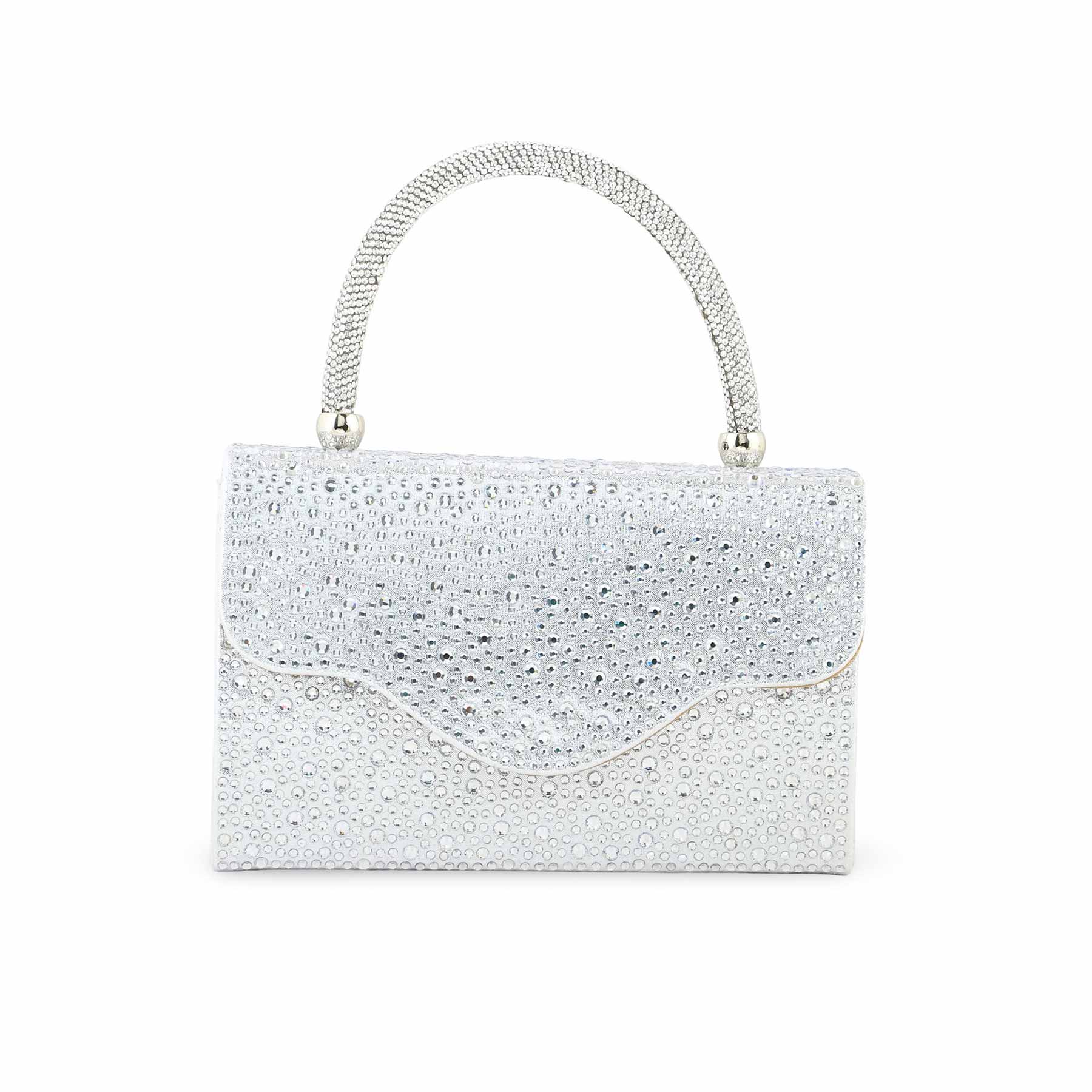 Silver Bridal Clutch P24371 - Image 2