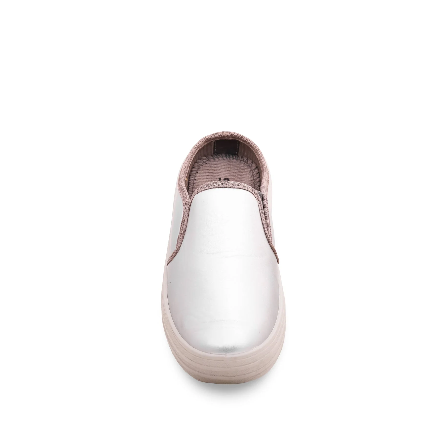 Silver Canvas Slip Ons WN6136 - Image 3