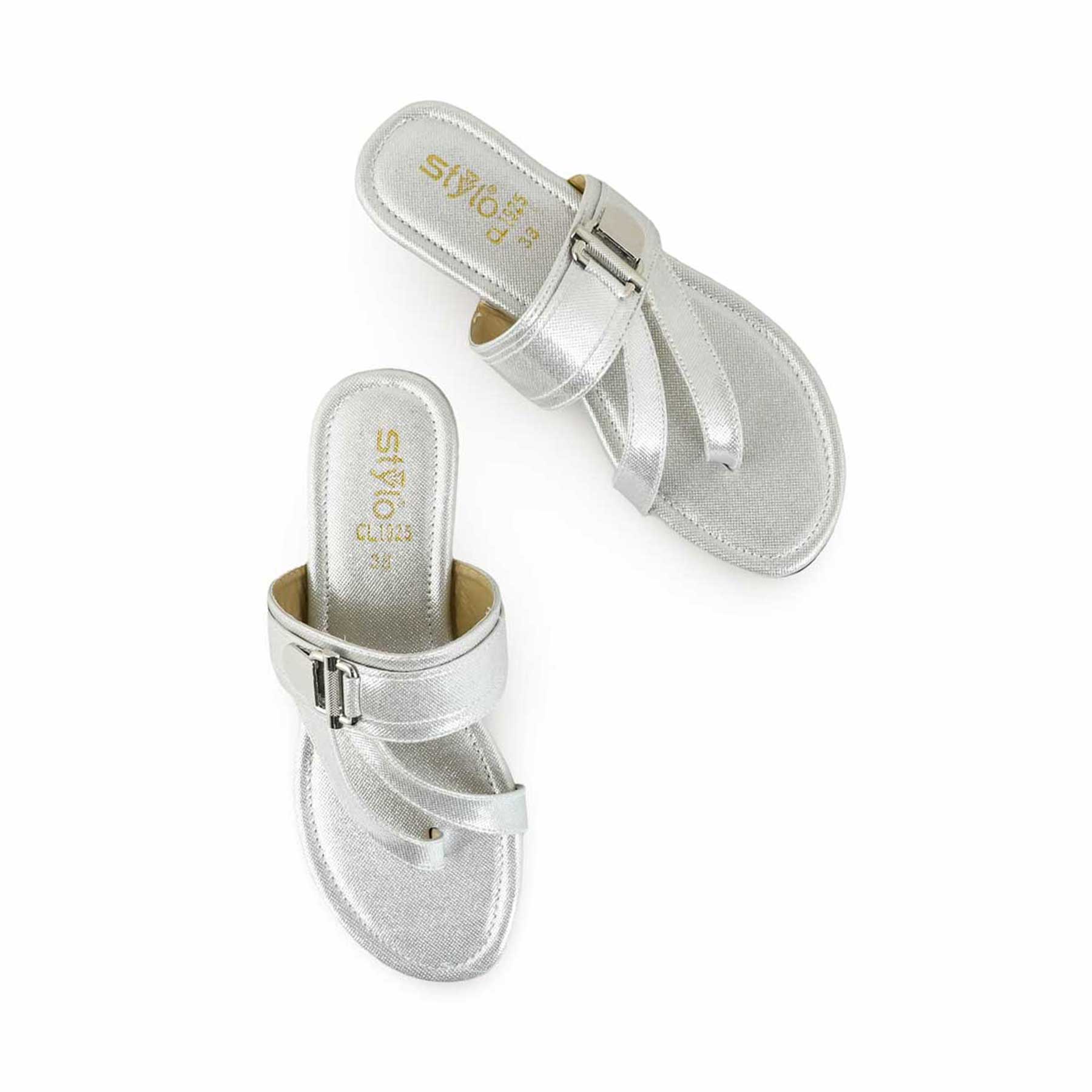 Silver Casual Chappal CL1925 - Image 5