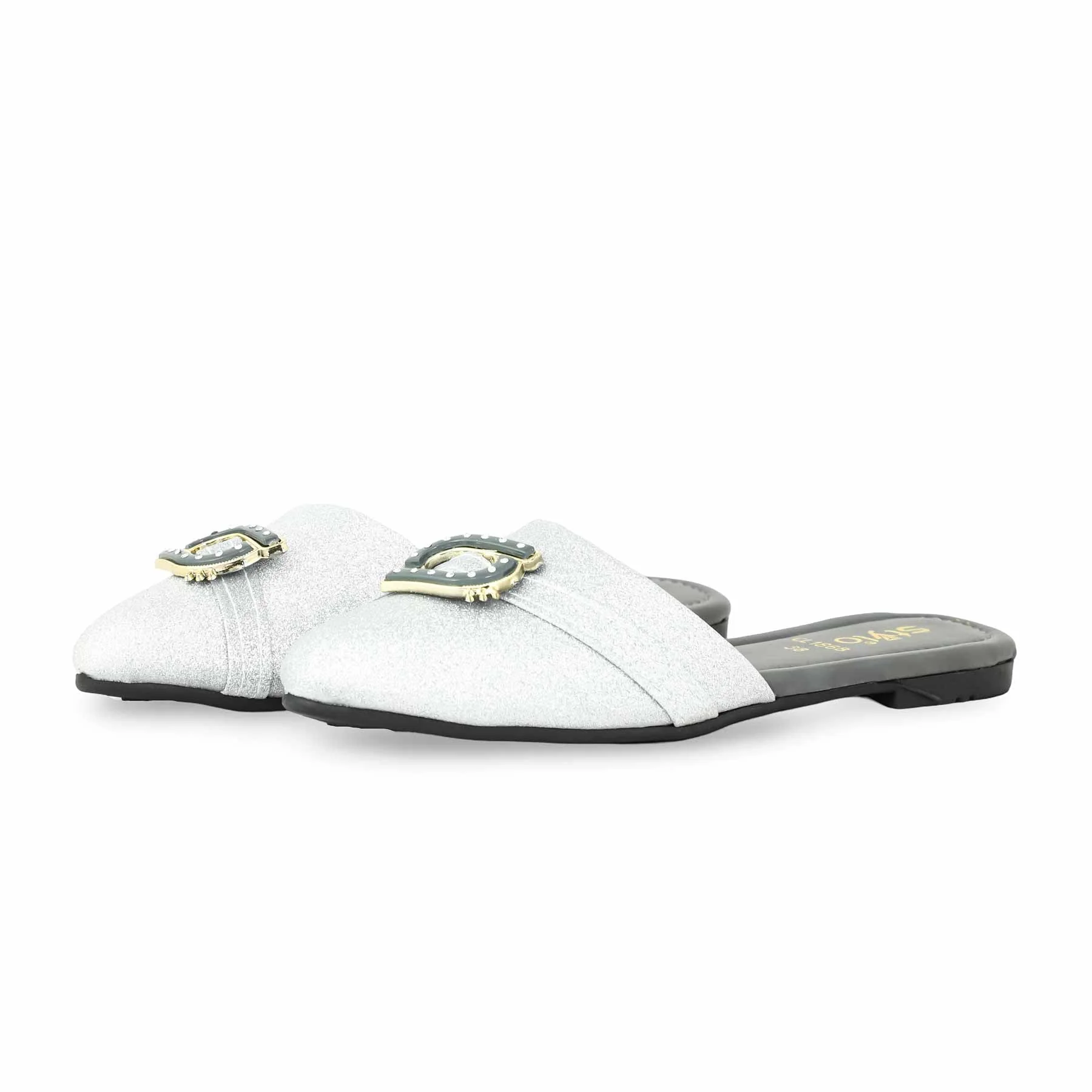 Silver Casual Mule CL1868 - Image 3