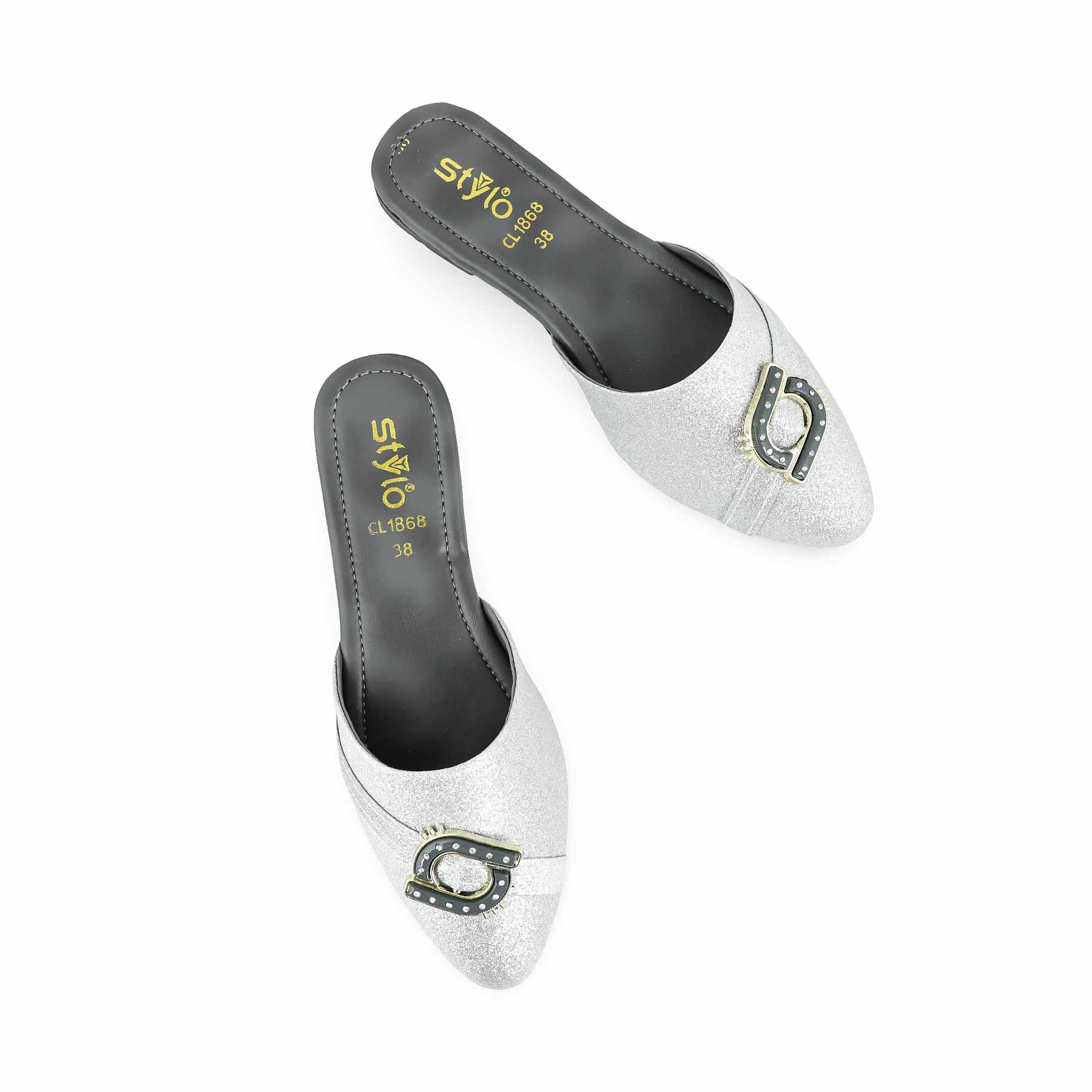 Silver Casual Mule CL1868 - Image 5