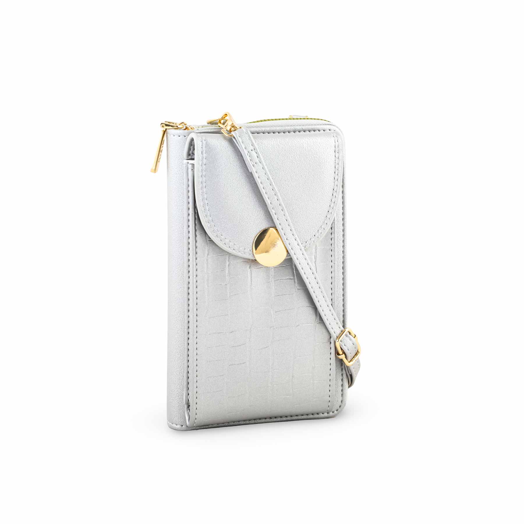 Silver Casual Pouch For Ladies P97622 - Image 3