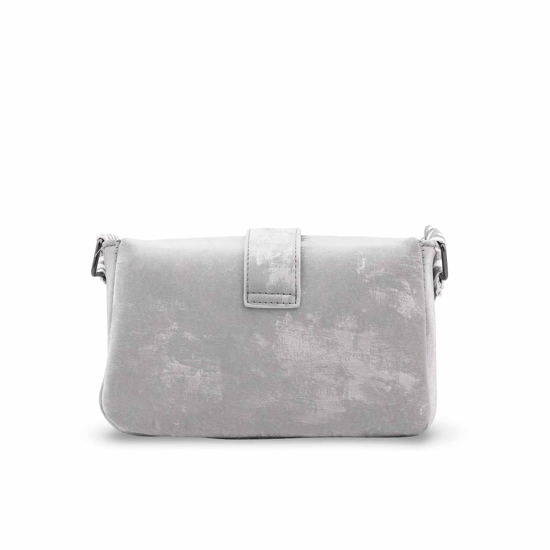 Silver Casual Pouch For Ladies P97669 - Image 4
