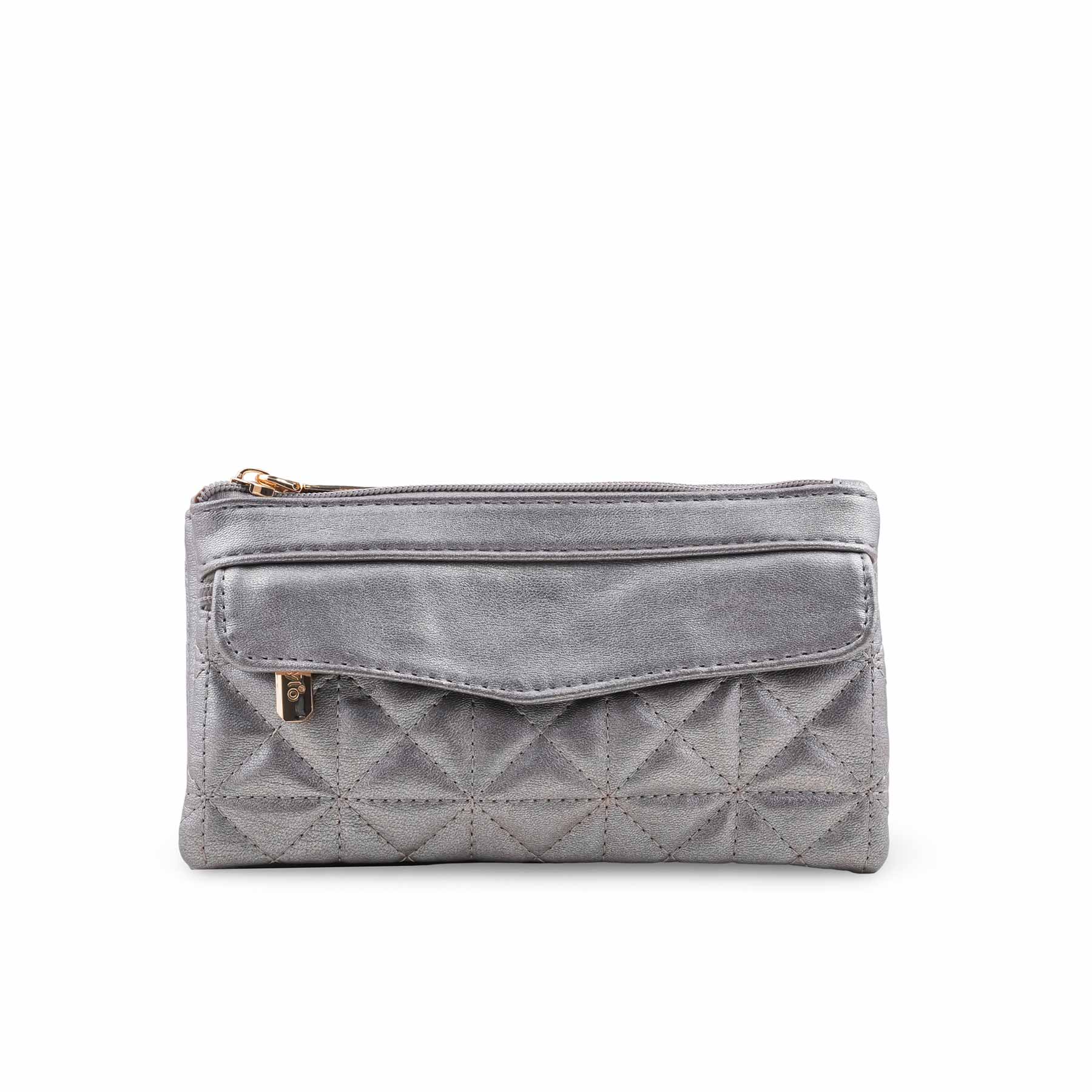 Silver Casual Pouch For Ladies P97681 - Image 2