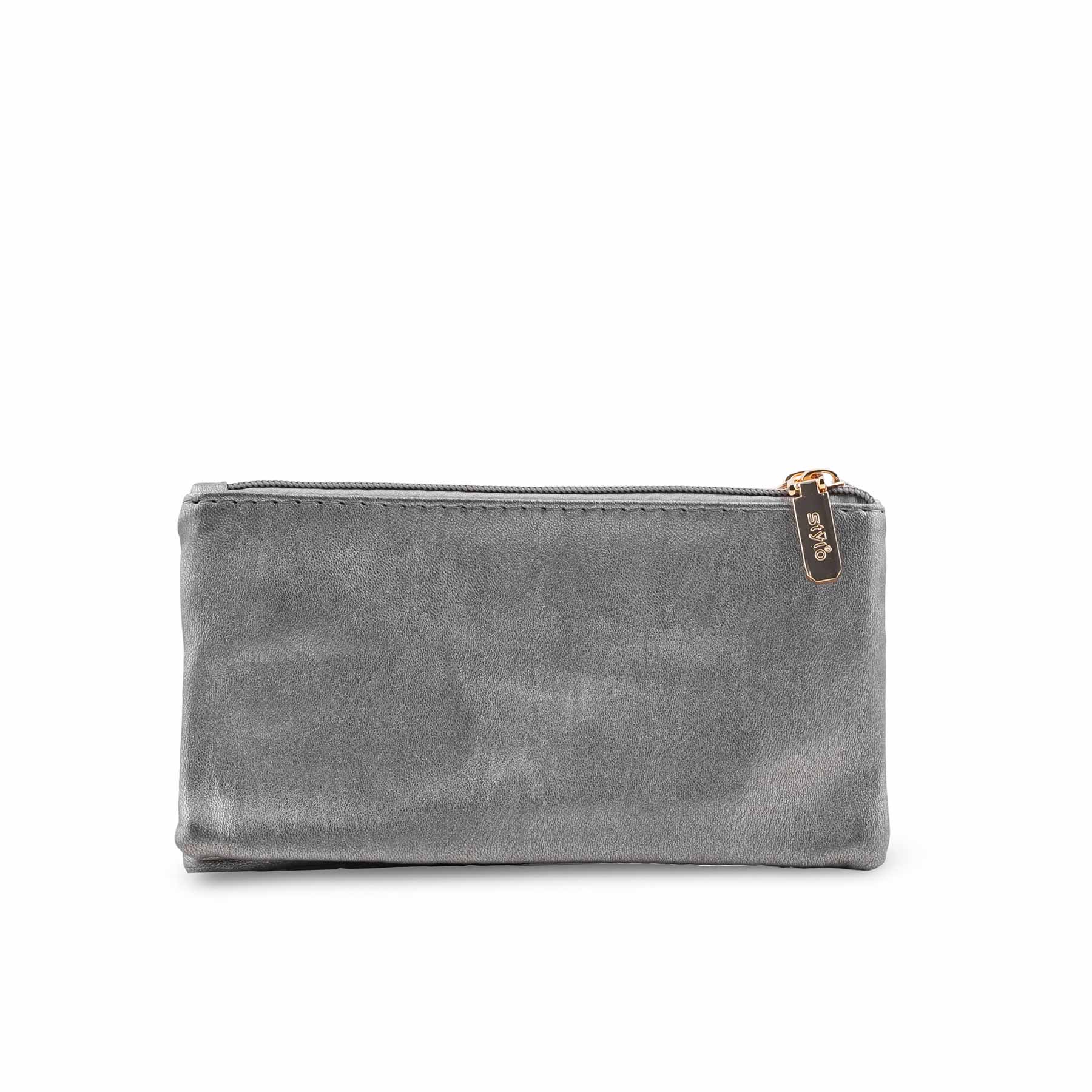 Silver Casual Pouch For Ladies P97681 - Image 4