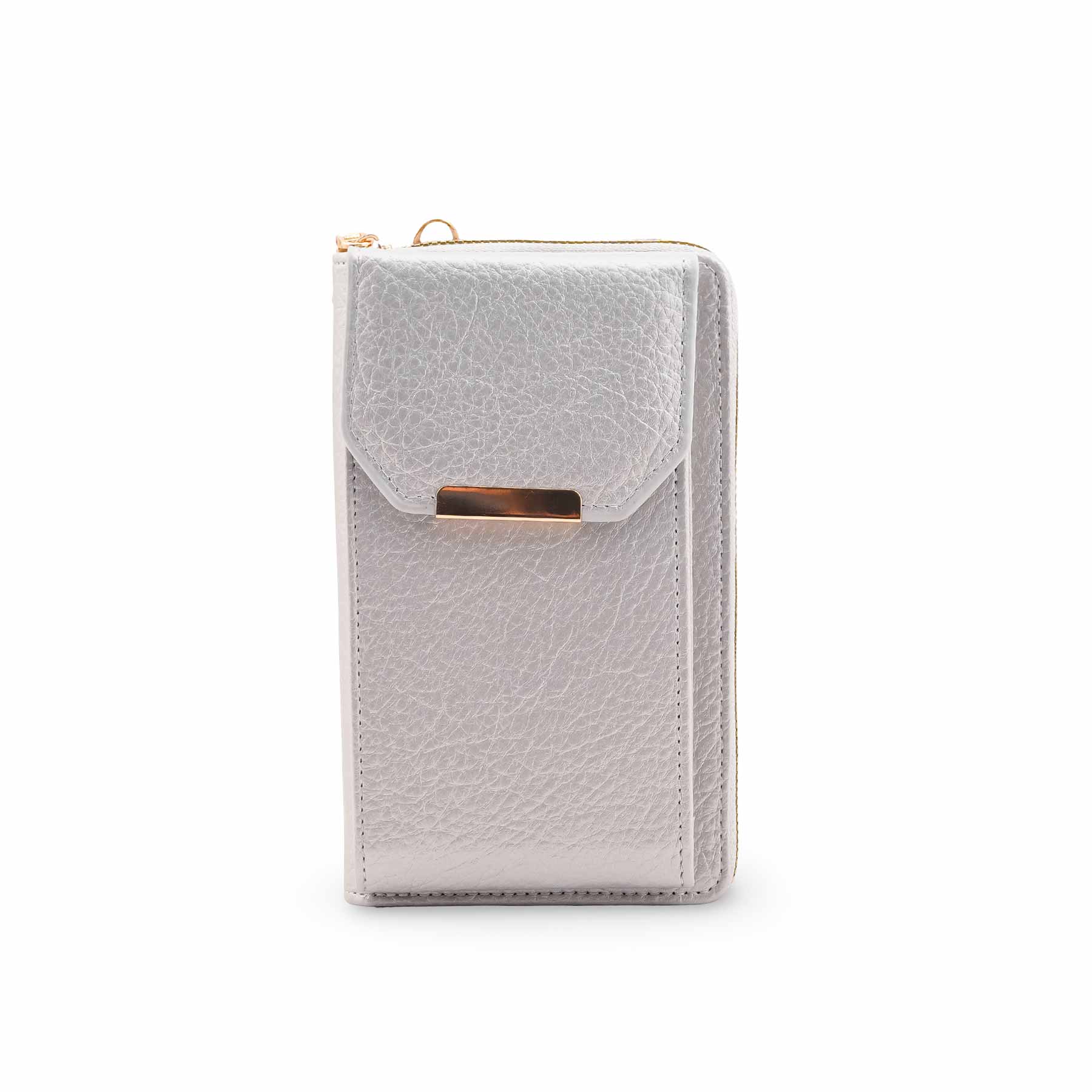 Silver Casual Pouch For Ladies P97700 - Image 2