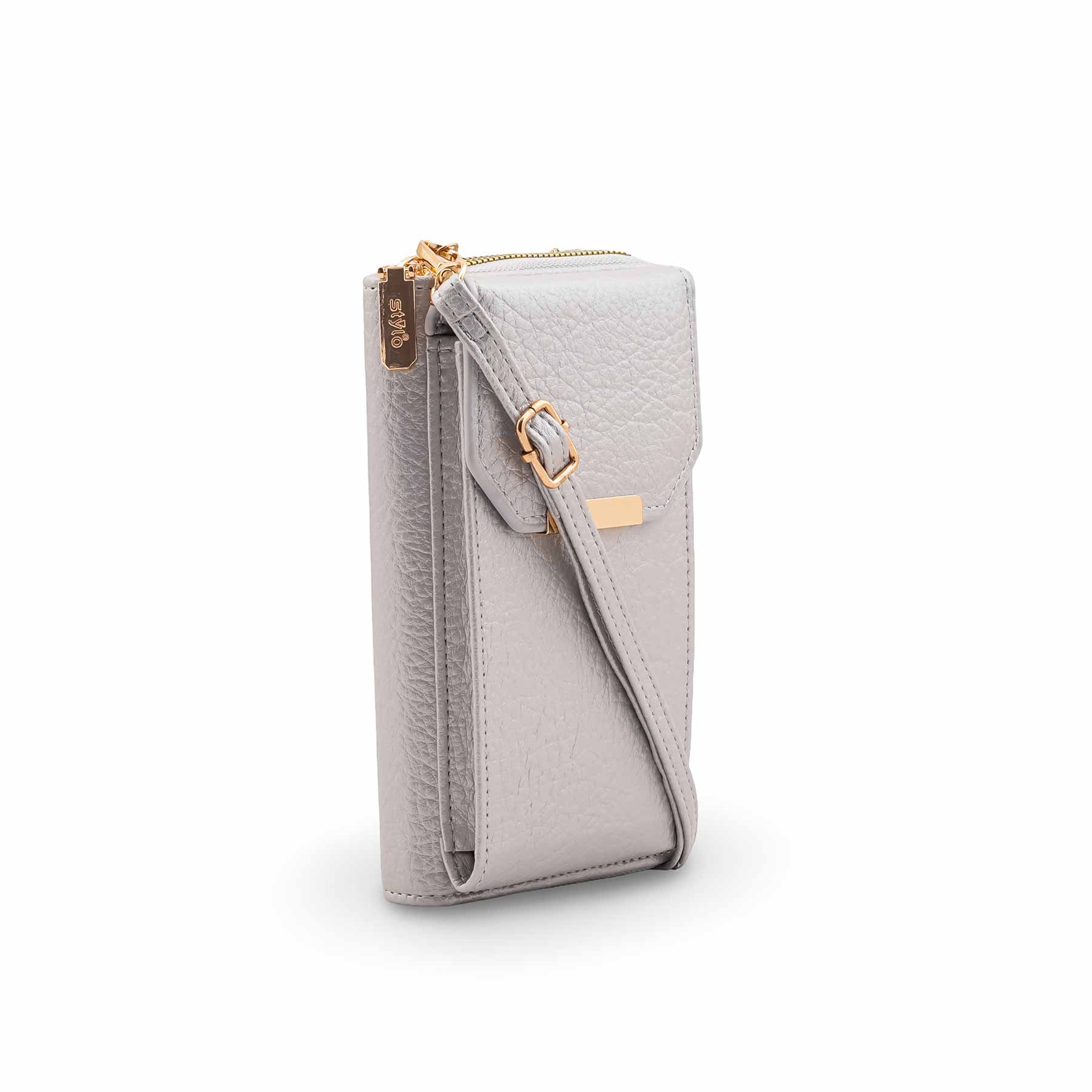 Silver Casual Pouch For Ladies P97700 - Image 3