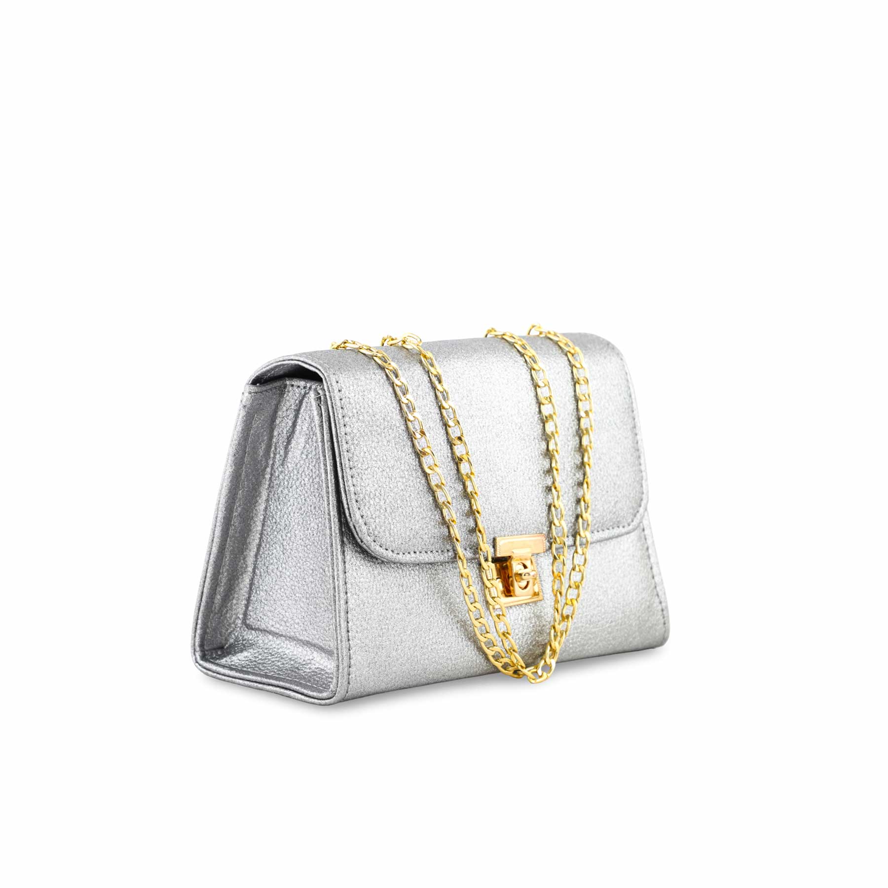 Silver Casual Shoulder Bag For Women P54163 - Image 3