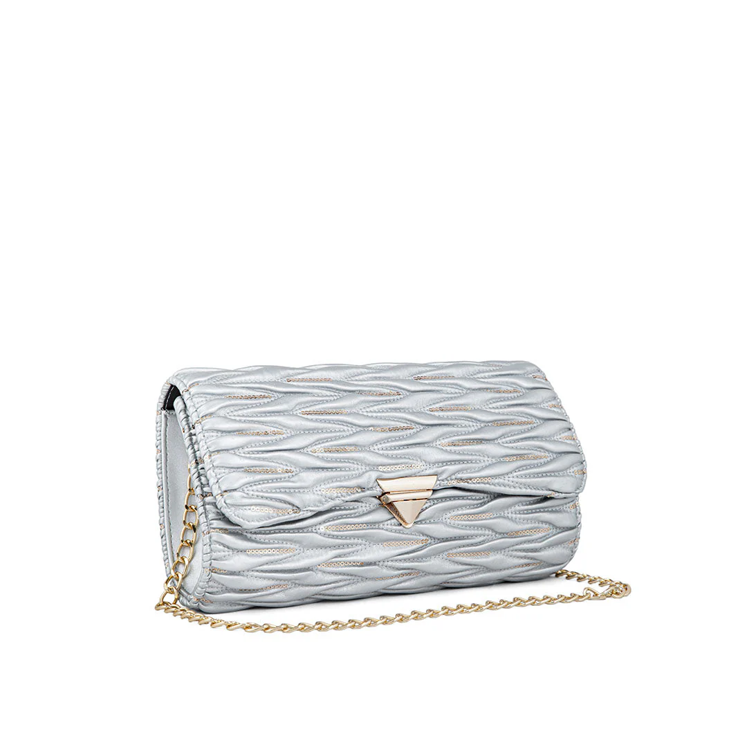 Silver Casual Shoulder Bag P55659 - Image 2